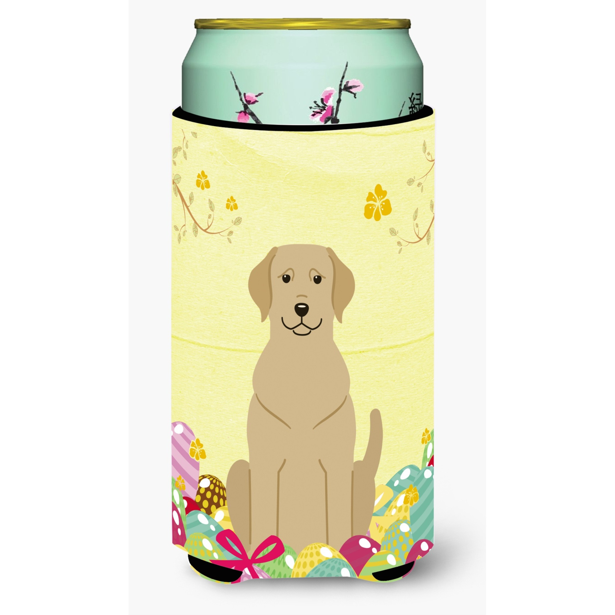 &quotCaroline's Treasures Easter Eggs Yellow Labrador Tall Boy Beverage Insulator Hugger, Multicolor"
