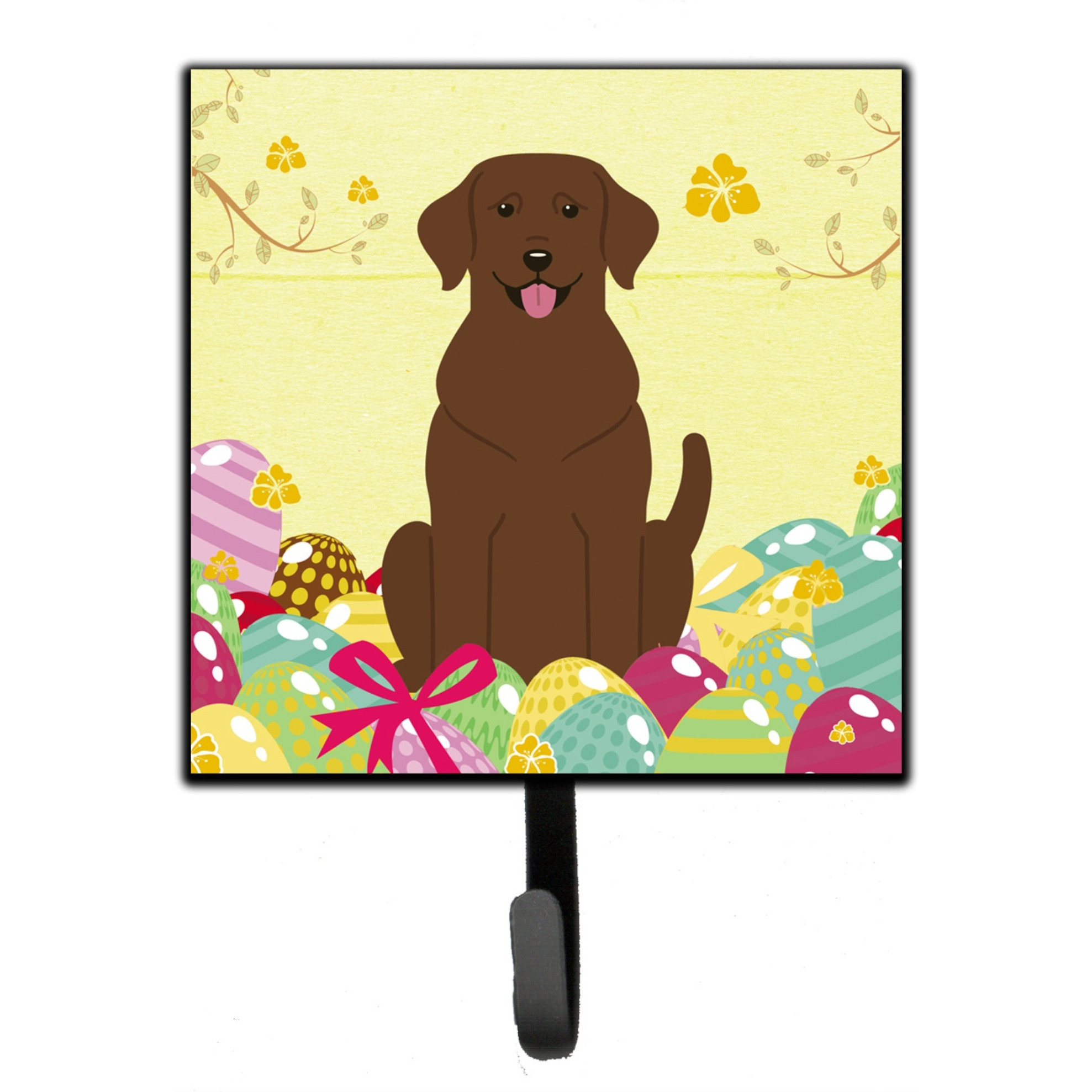 &quotCaroline's Treasures Easter Eggs Chocolate Labrador Wall Hook, Small, Multicolor"