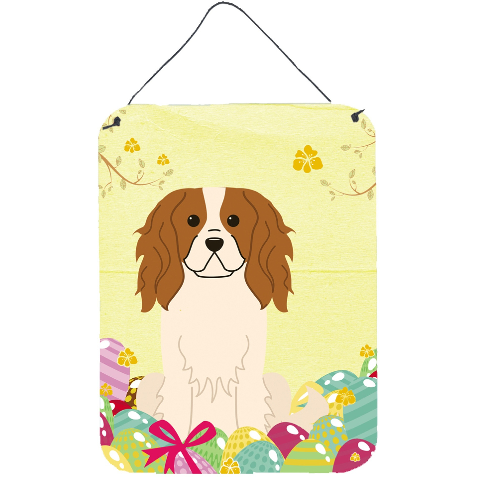 &quotCaroline's Treasures Easter Eggs Cavalier Spaniel Metal Print, 16 x 12, Multicolor"