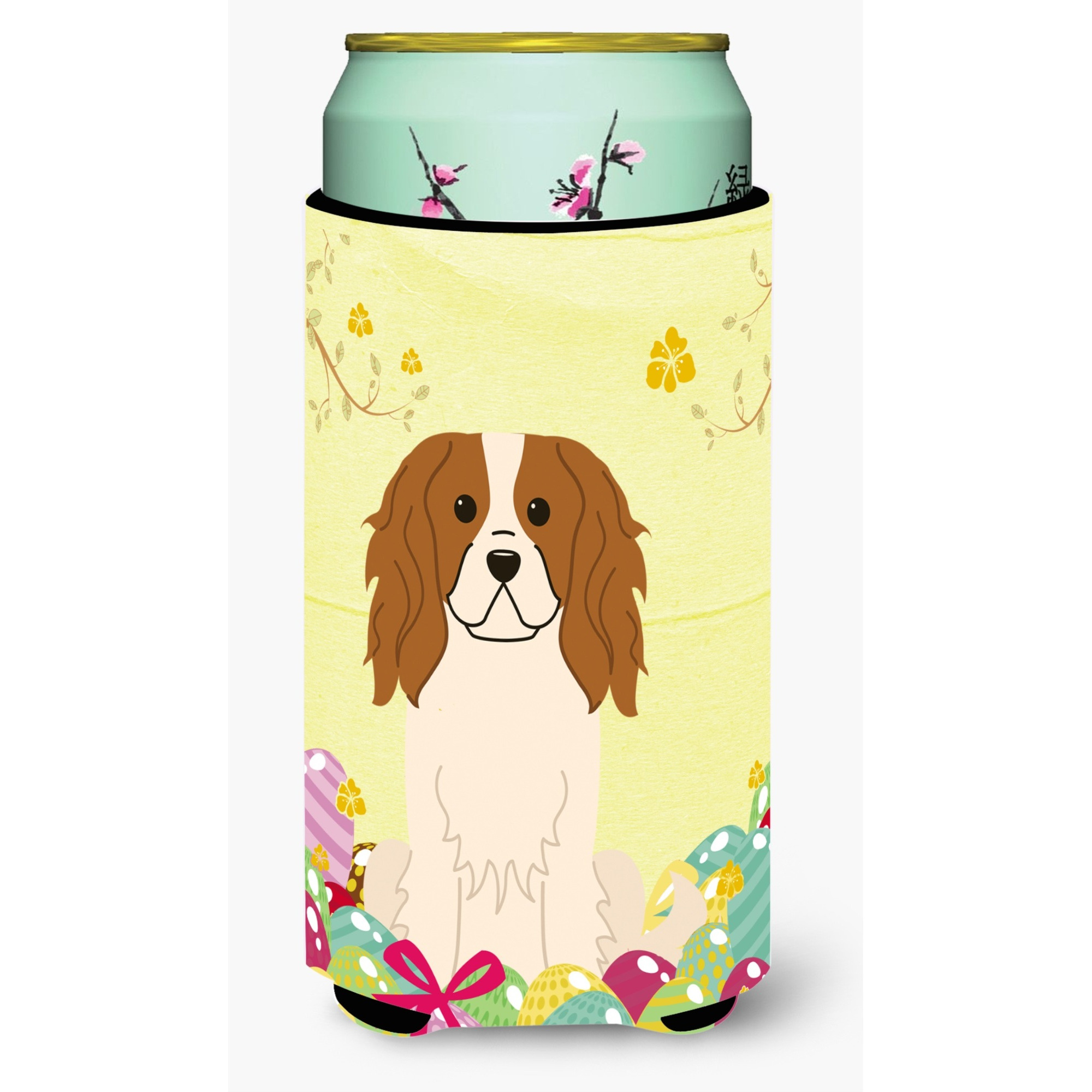 &quotCaroline's Treasures Easter Eggs Cavalier Spaniel Tall Boy Beverage Insulator Hugger, Multicolor"