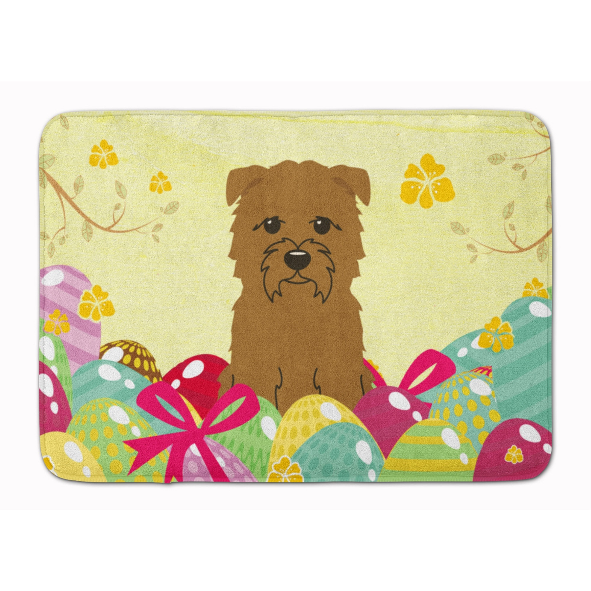 &quotCaroline's Treasures Easter Eggs Glen of Imal Tan Machine Washable Memory Foam Mat doormats, Multicolor"