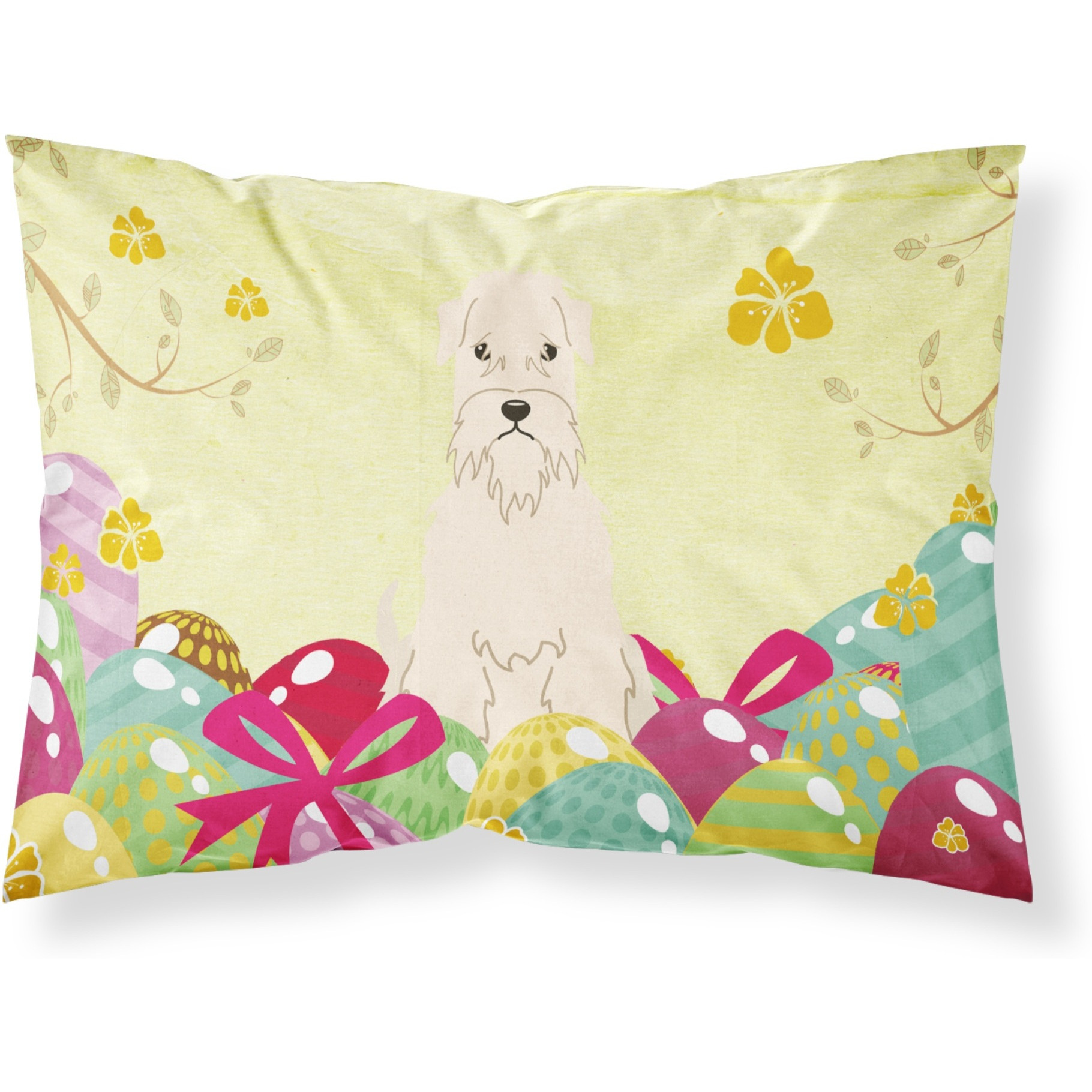 Easter Eggs Soft Coated Wheaten Terrier Fabric Standard Pillowcase