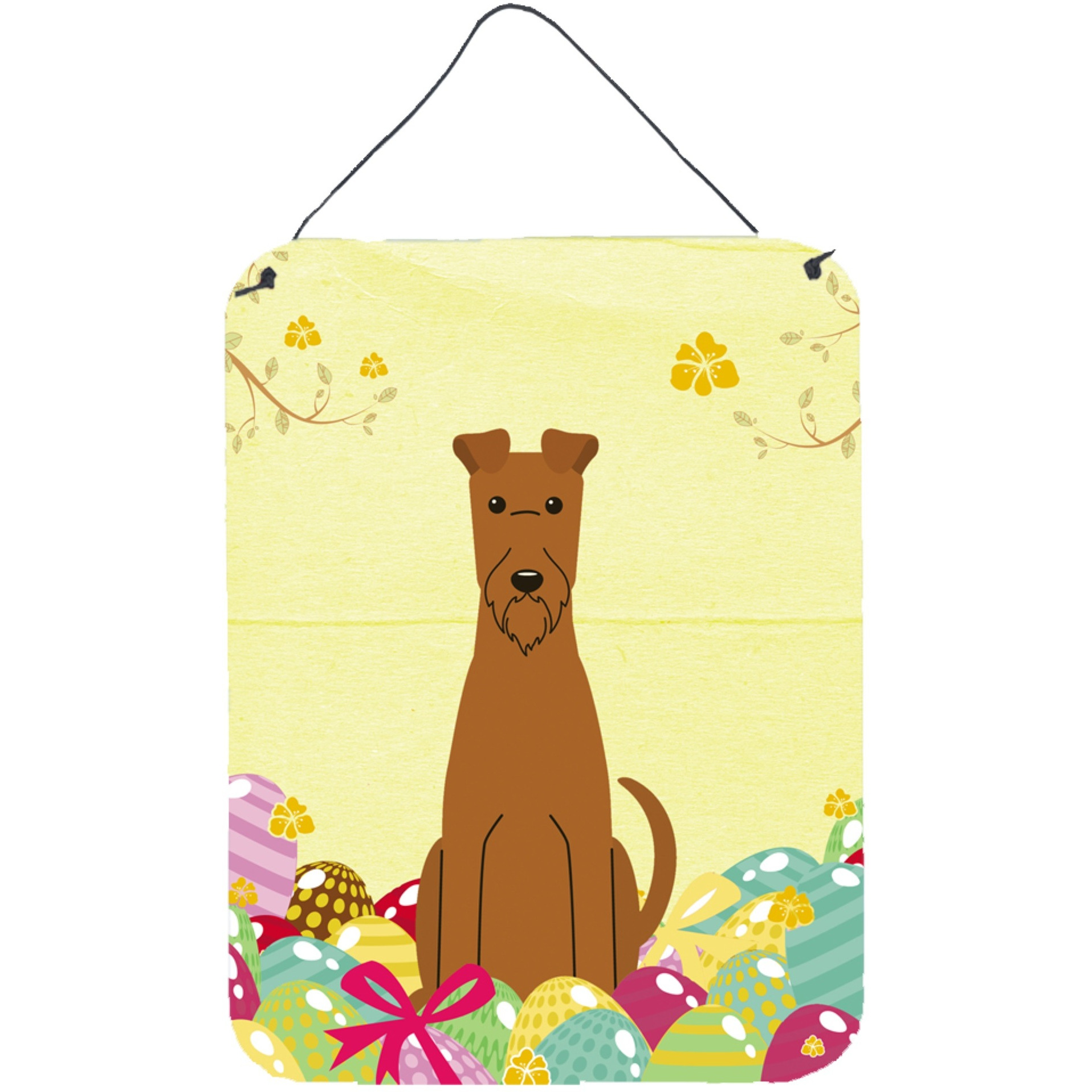 &quotCaroline's Treasures Easter Eggs Irish Terrier Metal Print, 16 x 12, Multicolor"