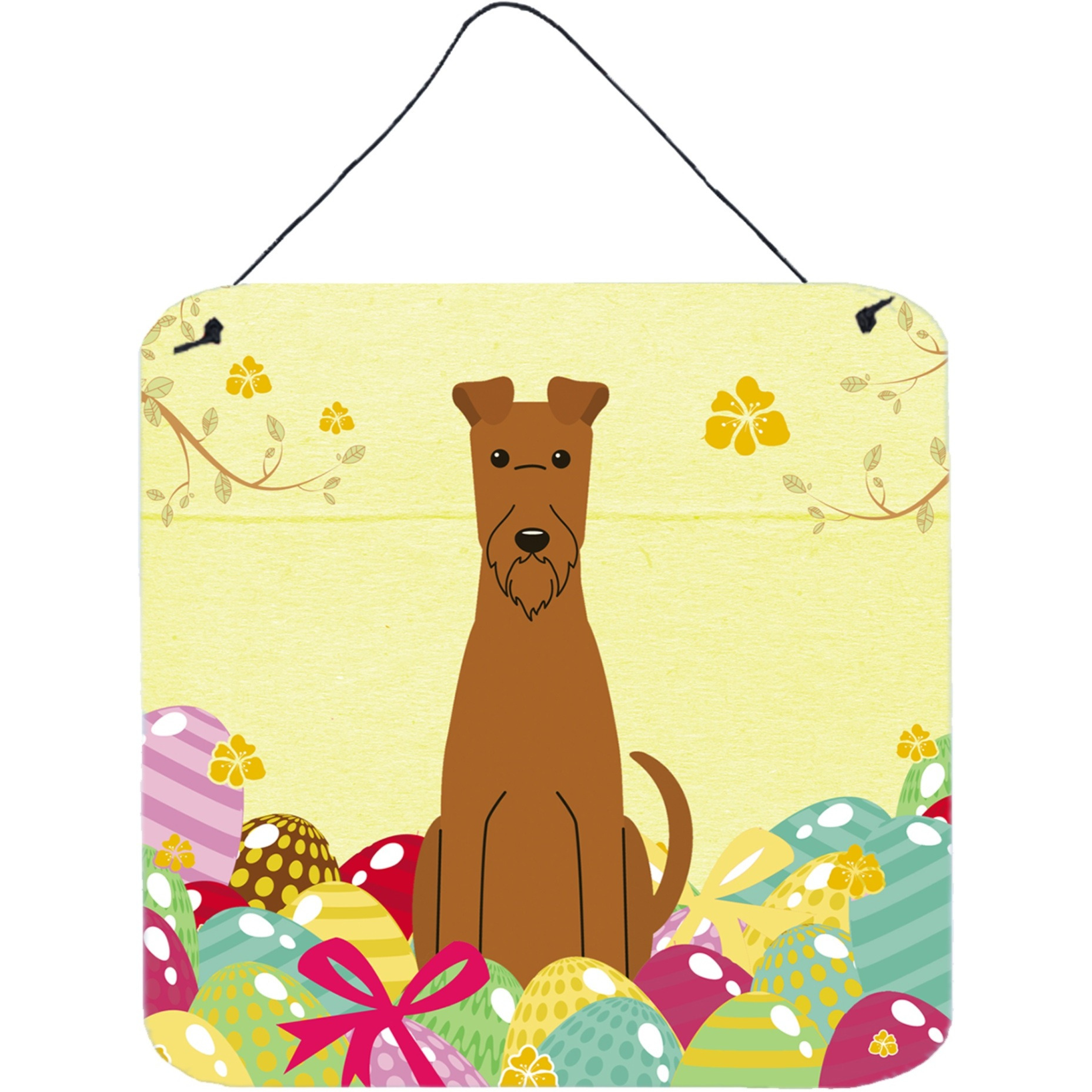 &quotCaroline's Treasures Easter Eggs Irish Terrier Metal Print, 6 x 6, Multicolor"