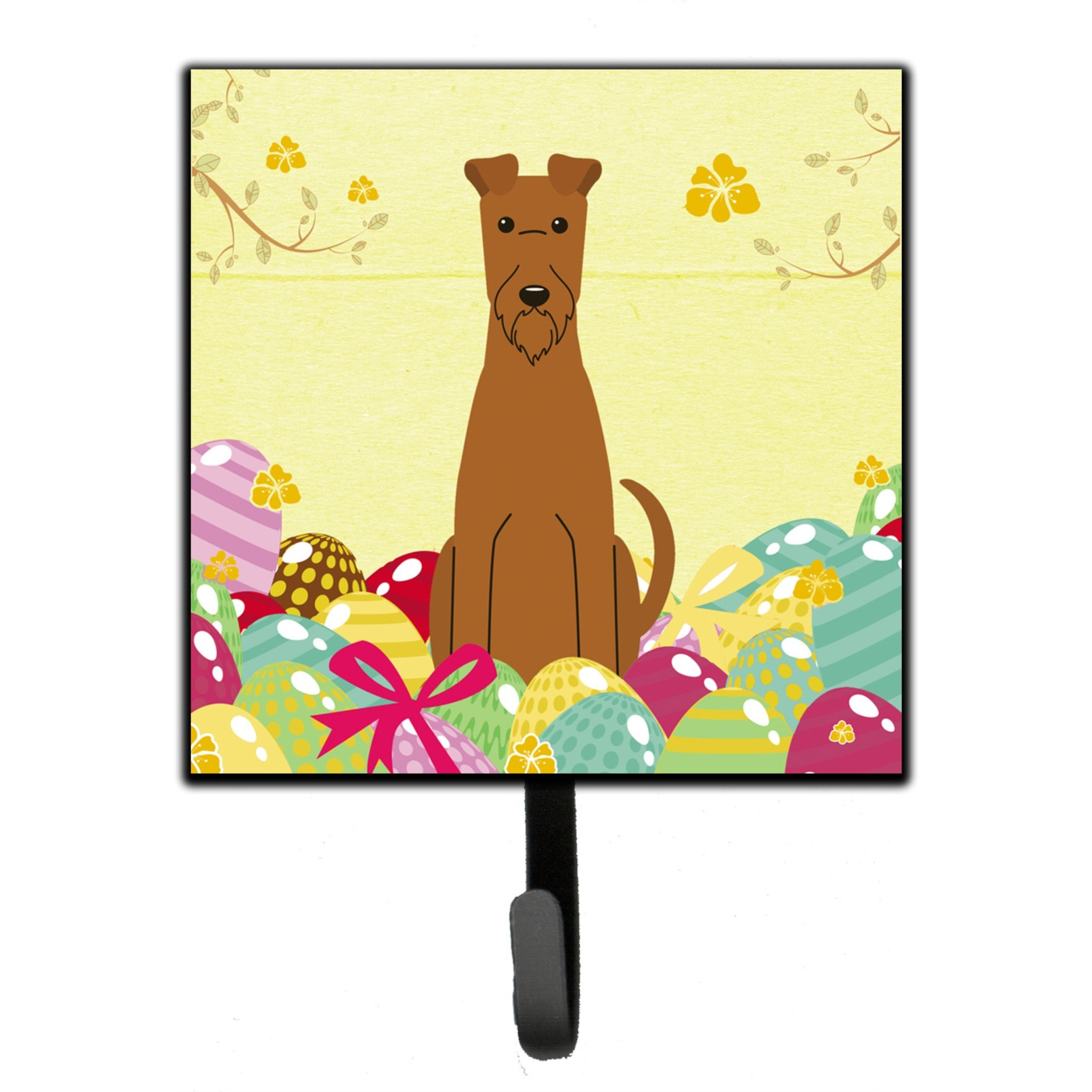 &quotCaroline's Treasures Easter Eggs Irish Terrier Wall Hook, Small, Multicolor"