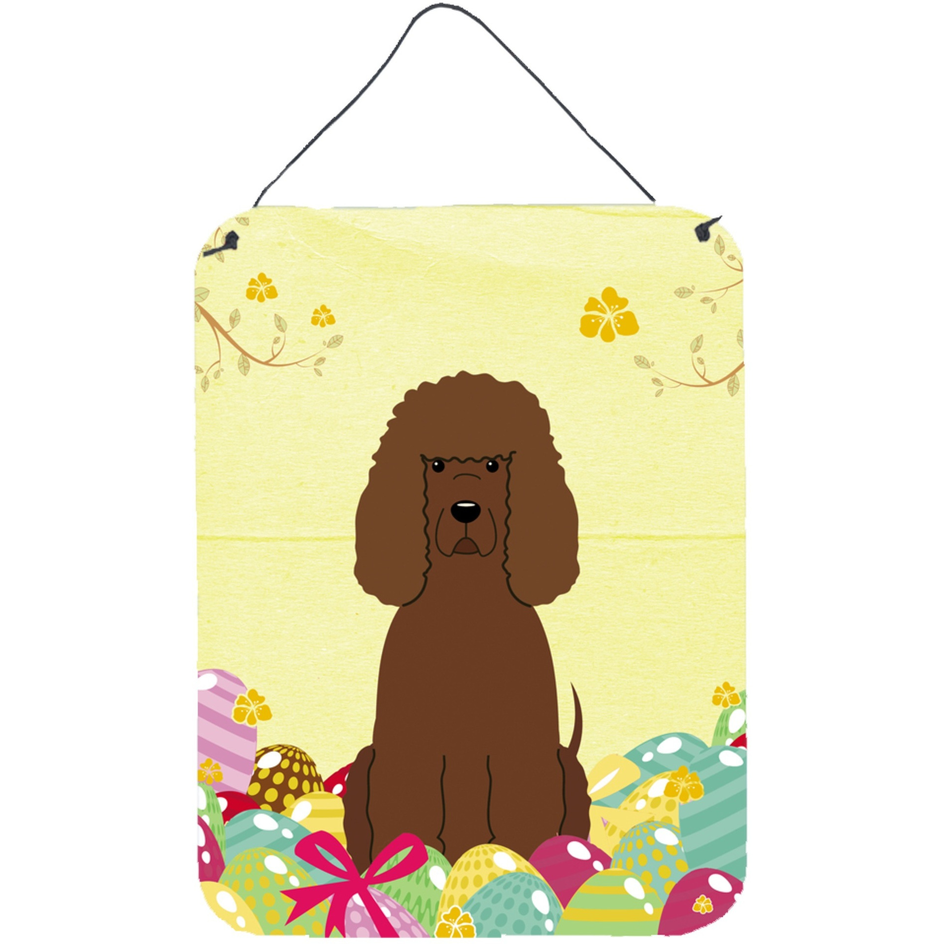 &quotCaroline's Treasures Easter Eggs Irish Water Spaniel Metal Print, 16 x 12, Multicolor"