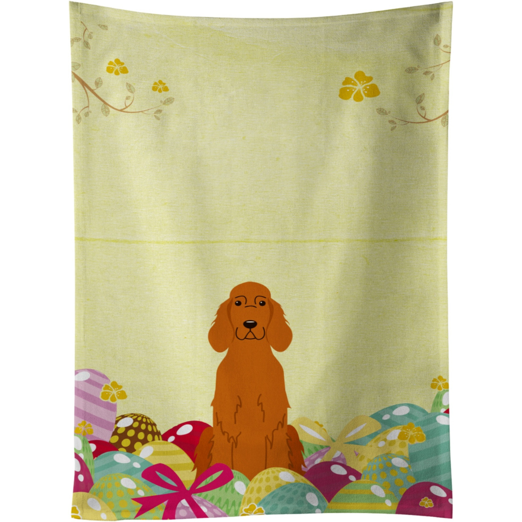 &quotCaroline's Treasures Easter Eggs Irish Setter Kitchen Towel, Multicolor, 25"" x 15"""