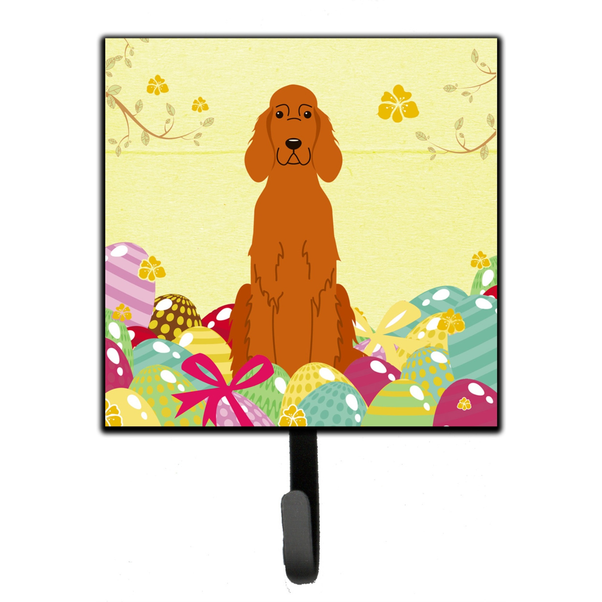 &quotCaroline's Treasures Easter Eggs Irish Setter Wall Hook, Small, Multicolor"