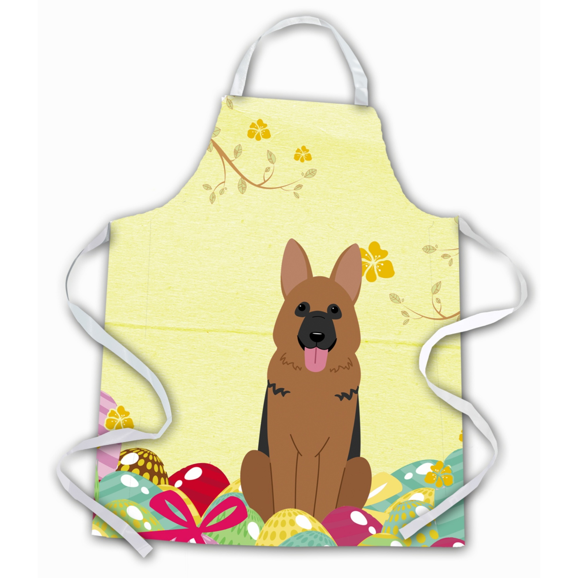 &quotCaroline's Treasures Easter Eggs German Shepherd Apron, Large, Multicolor"