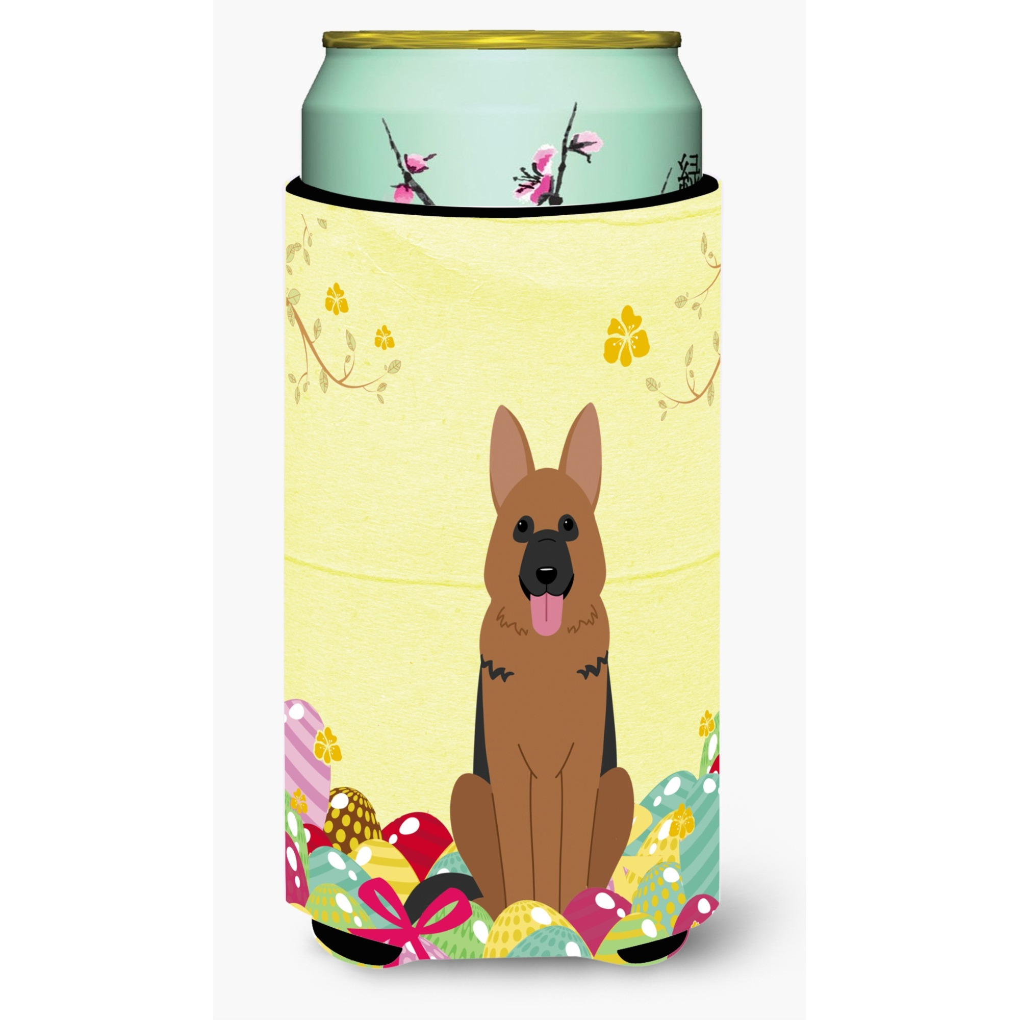 &quotCaroline's Treasures Easter Eggs German Shepherd Tall Boy Beverage Insulator Hugger, Multicolor"