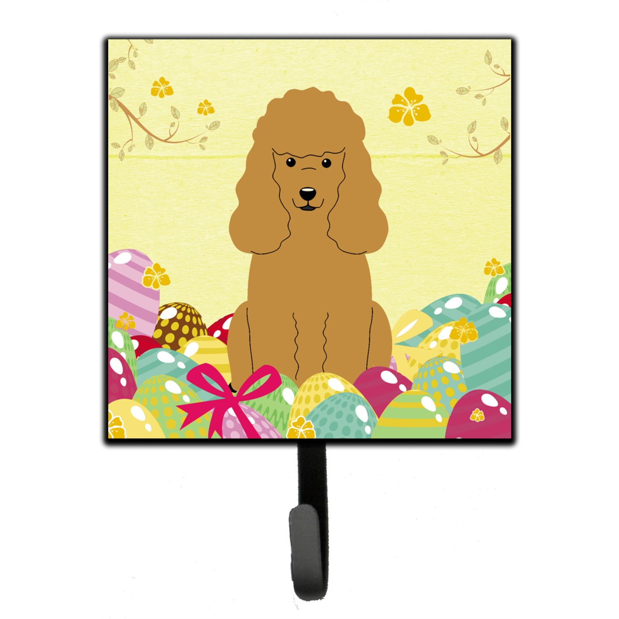 &quotCaroline's Treasures Easter Eggs Poodle Tan Wall Hook, Small, Multicolor"