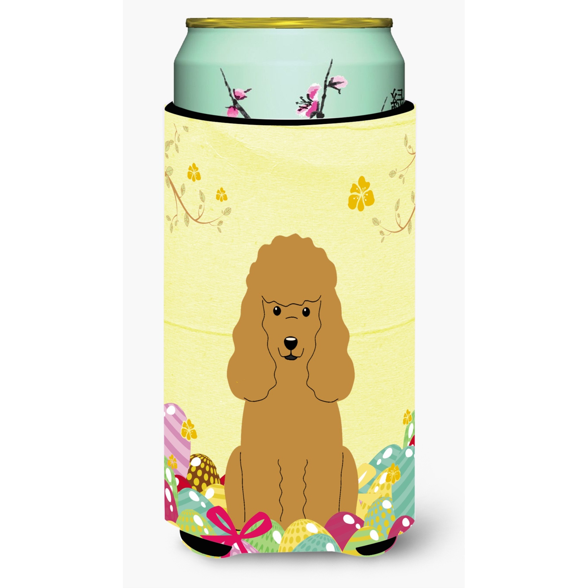 &quotCaroline's Treasures Easter Eggs Poodle Tan Tall Boy Beverage Insulator Hugger, Multicolor"