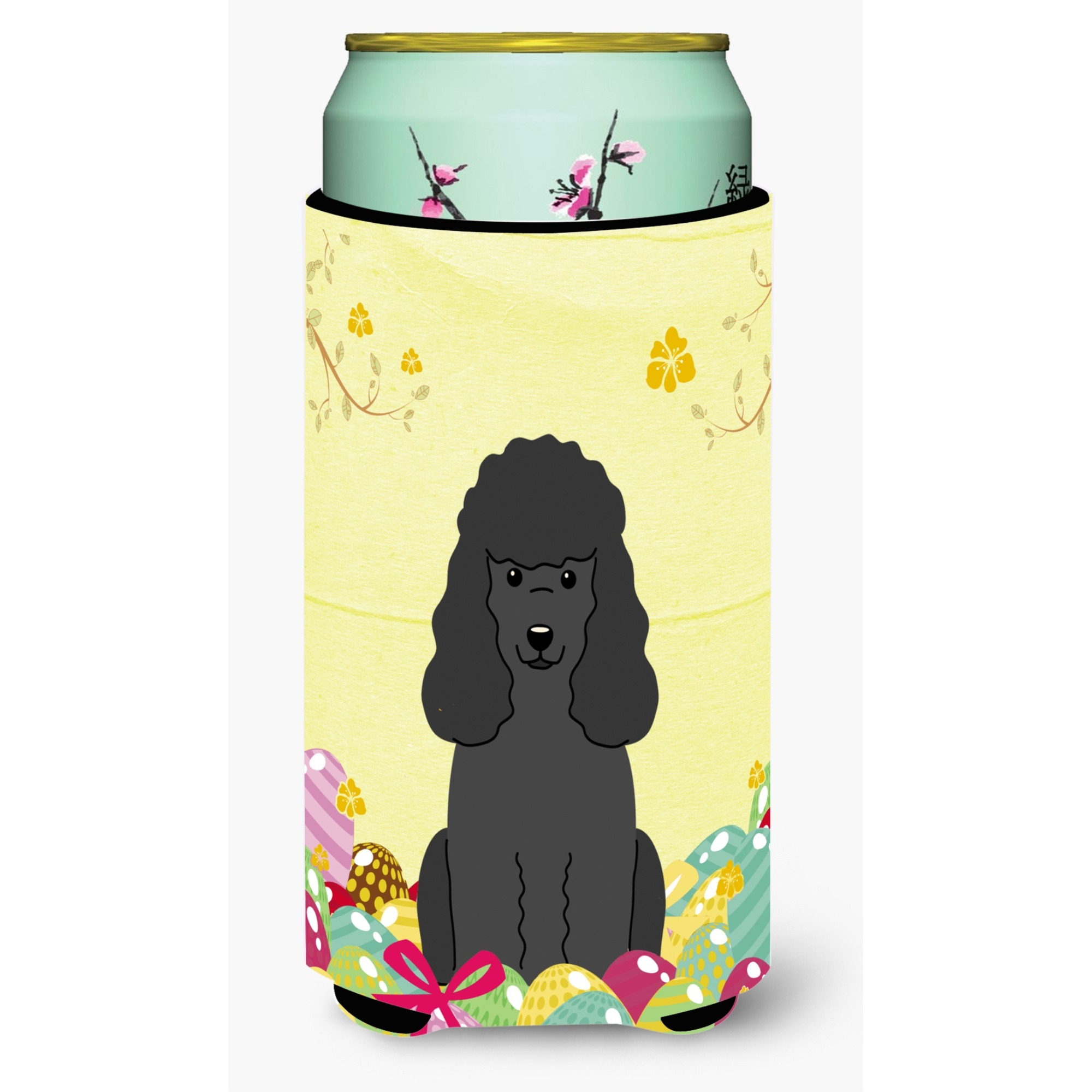 &quotCaroline's Treasures Easter Eggs Poodle black Tall Boy Beverage Insulator Hugger, Multicolor"