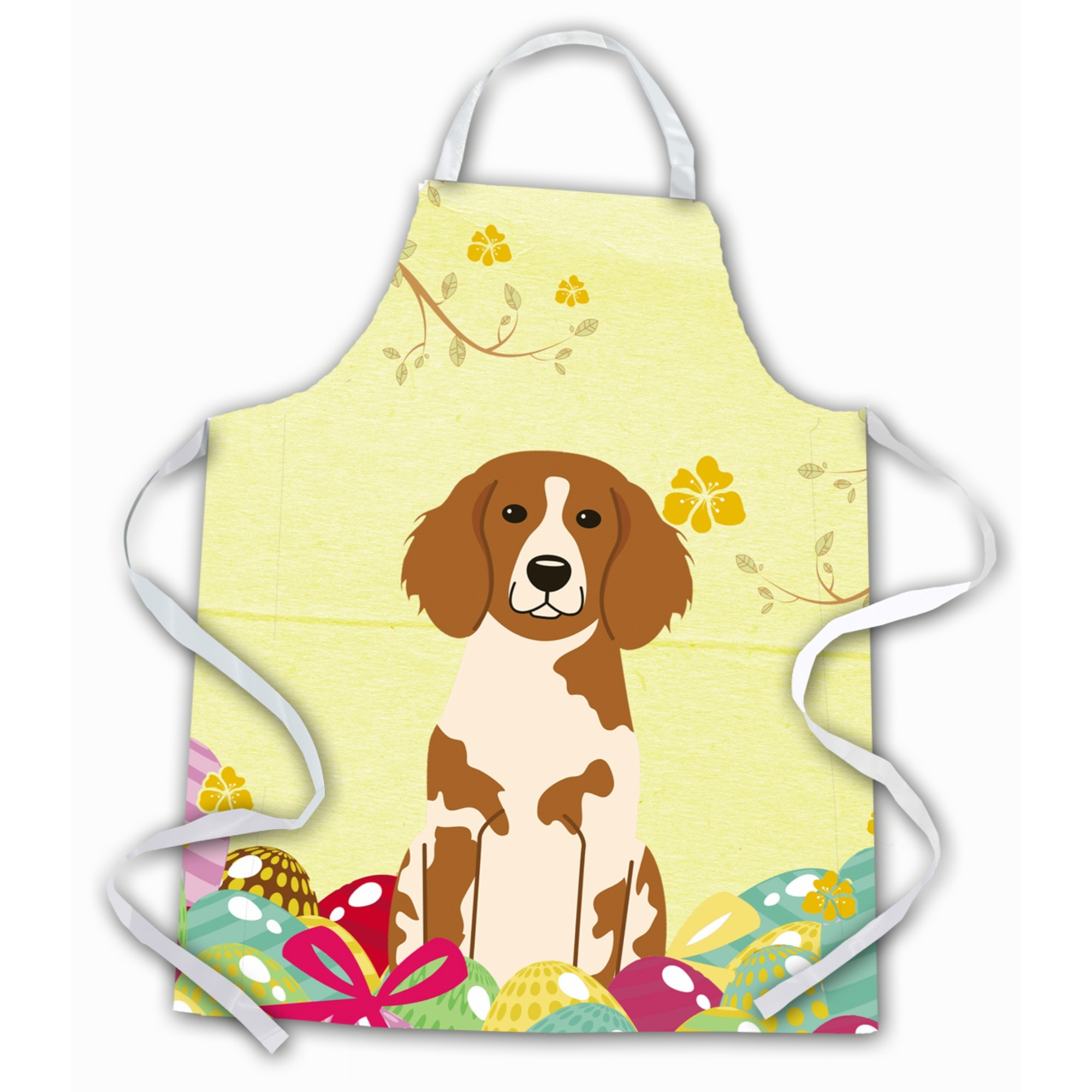 &quotCaroline's Treasures Easter Eggs Brittany Spaniel Apron, Large, Multicolor"