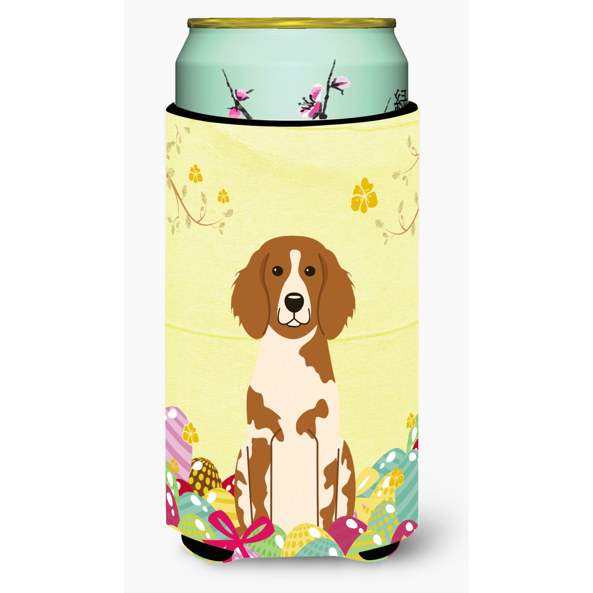 &quotCaroline's Treasures Easter Eggs Brittany Spaniel Tall Boy Beverage Insulator Hugger, Multicolor"