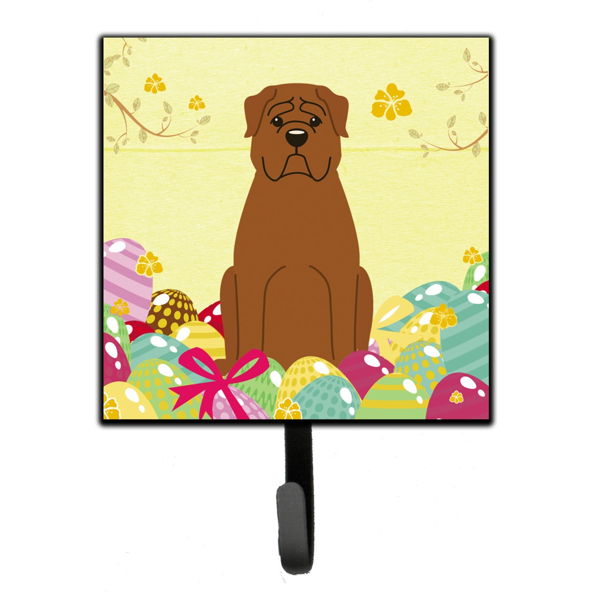 &quotCaroline's Treasures Easter Eggs Dogue de Bourdeaux Wall Hook, Small, Multicolor"