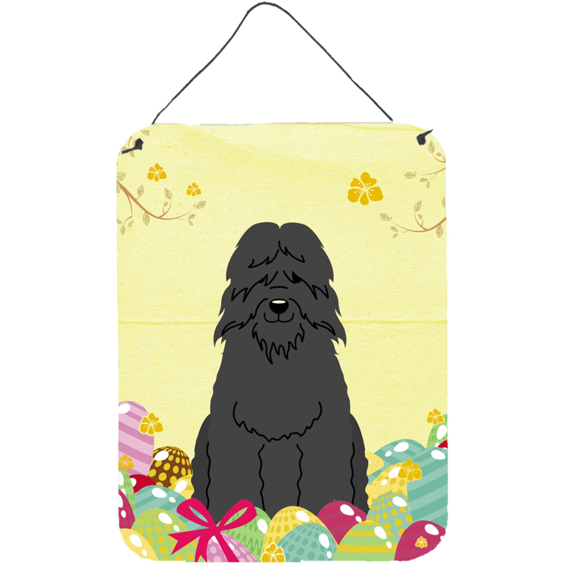&quotCaroline's Treasures Easter Eggs Bouvier des Flandres Metal Print, 16 x 12, Multicolor"