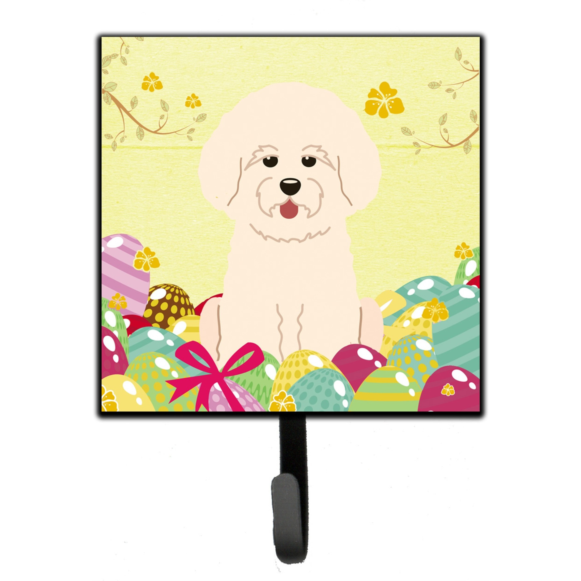 &quotCaroline's Treasures Easter Eggs Bichon Frise Wall Hook, Small, Multicolor"