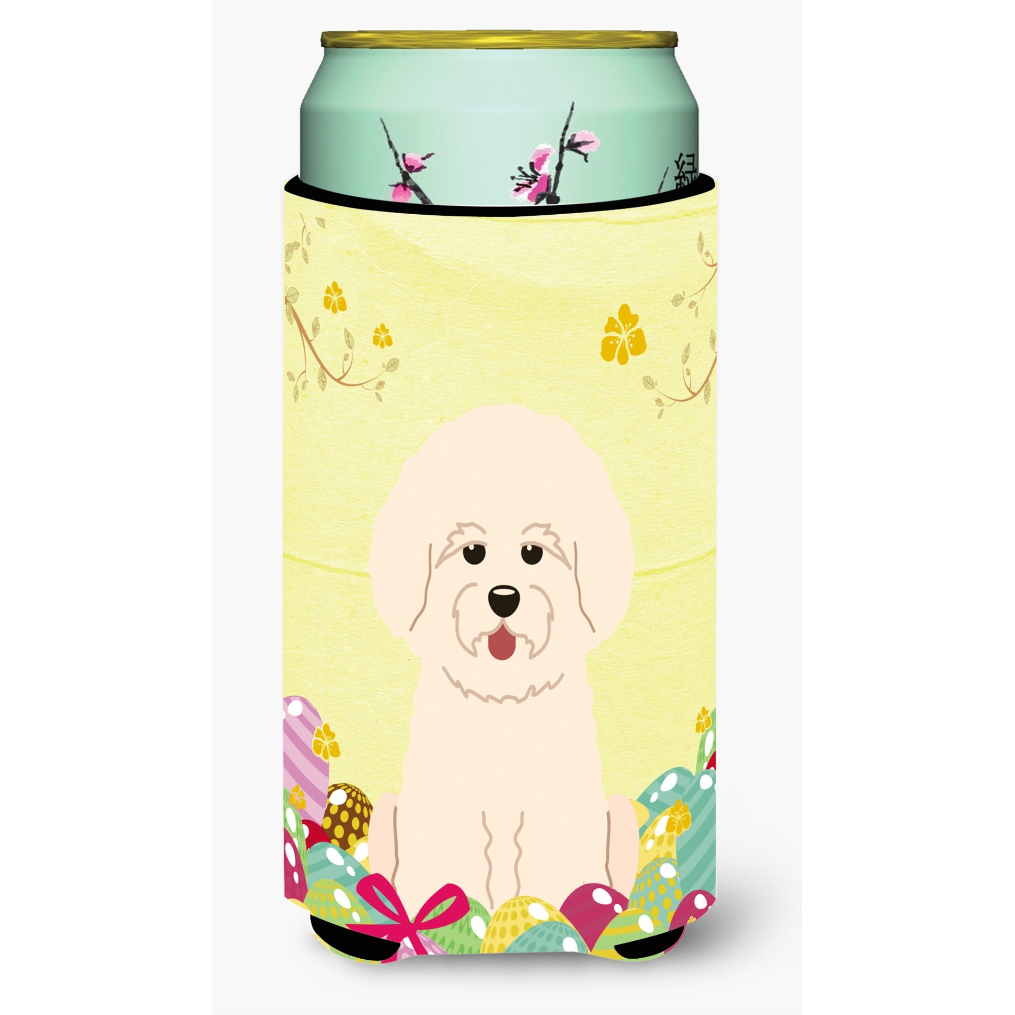 &quotCaroline's Treasures Easter Eggs Bichon Frise Tall Boy Beverage Insulator Hugger, Multicolor"
