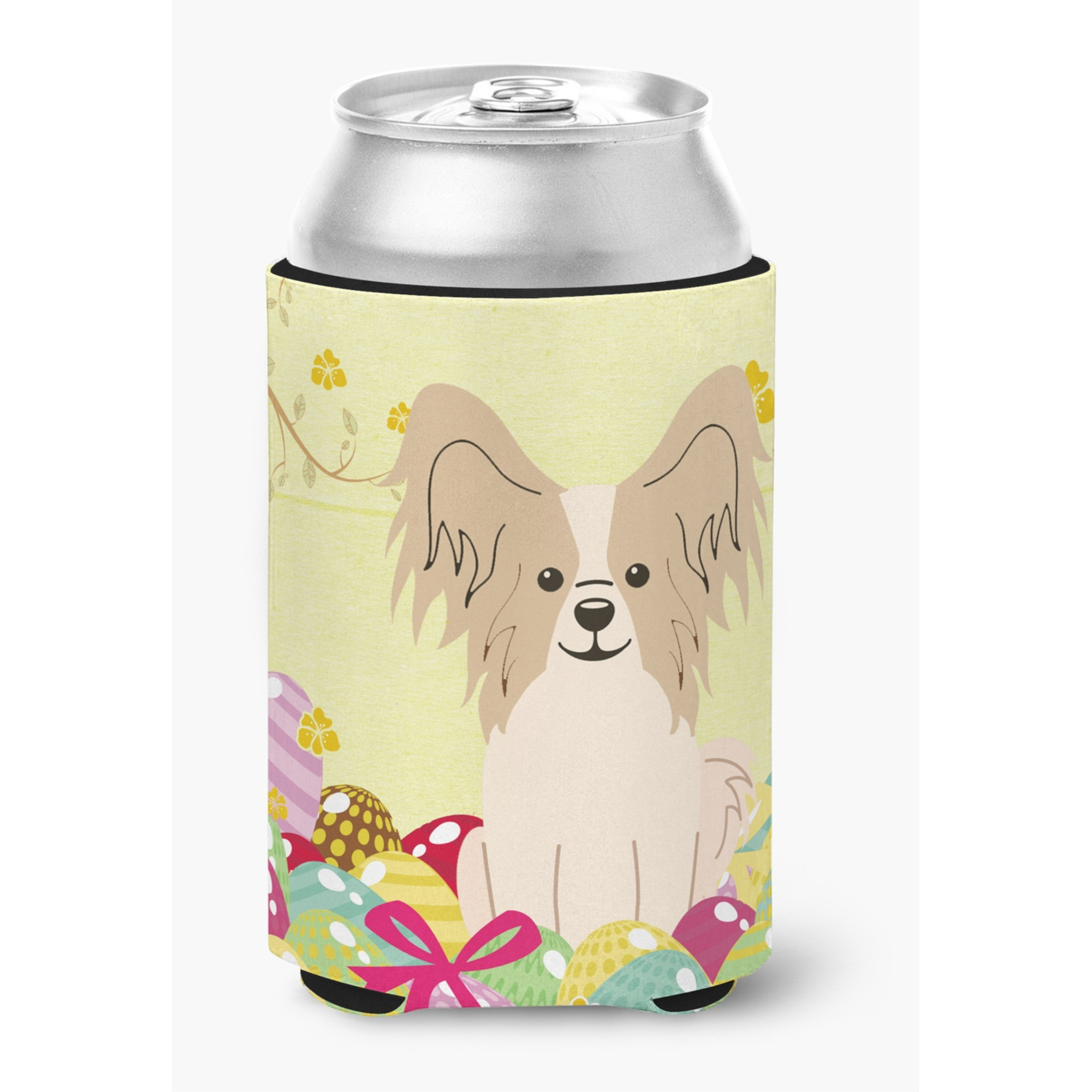 &quotCaroline's Treasures Easter Eggs Papillon Sable White Can or Bottle Hugger, Can Hugger, Multicolor"