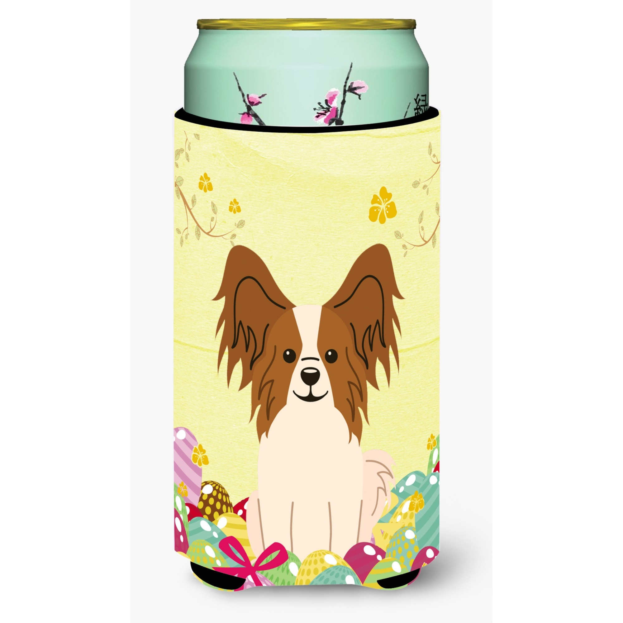 &quotCaroline's Treasures Easter Eggs Papillon Red White Tall Boy Beverage Insulator Hugger, Multicolor"