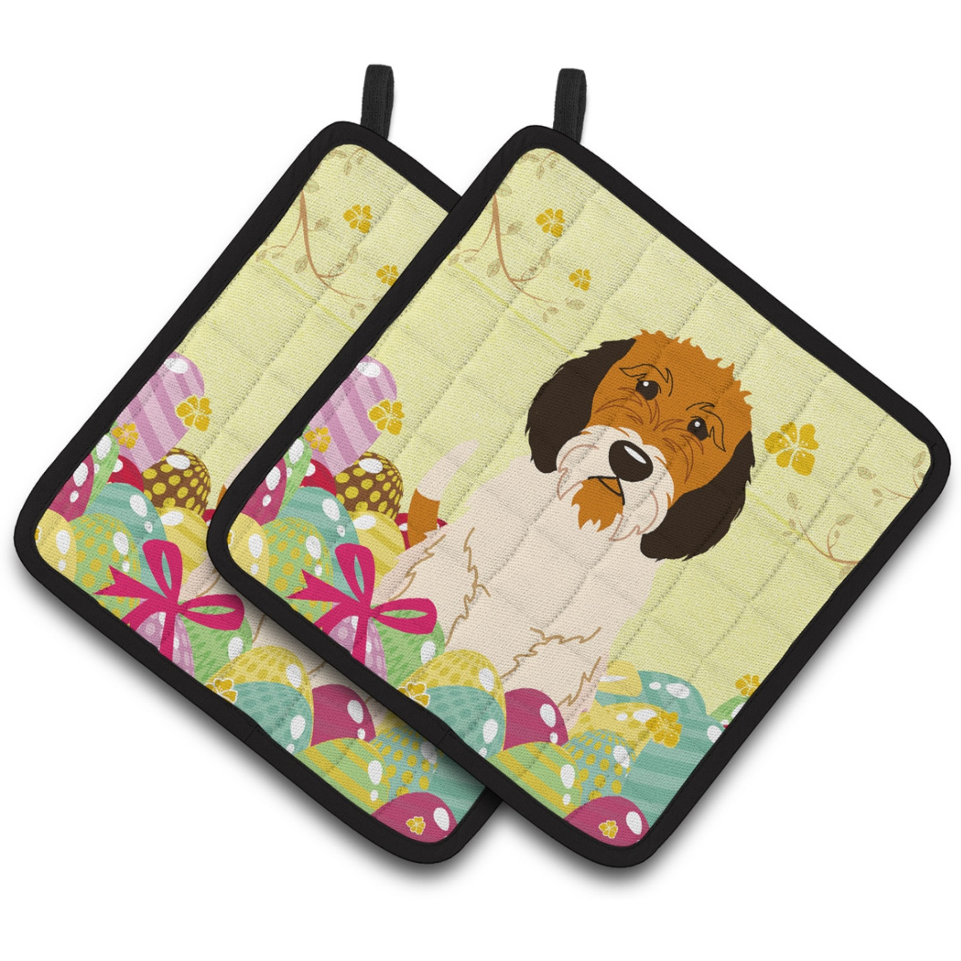 &quotCaroline's Treasures Petit Basset Griffon Veenden Pair of Pot Holders, 7.5HX7.5W, Multicolor"