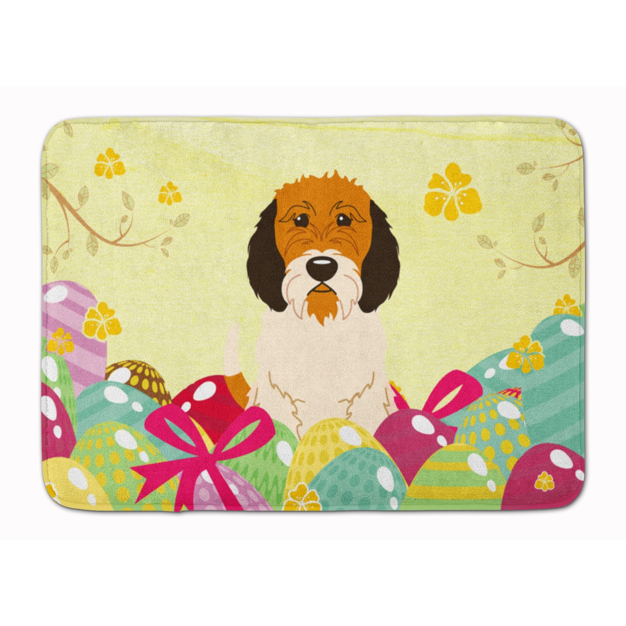 &quotCaroline's Treasures Easter Eggs Petit Basset Griffon Veenden Machine Washable Memory Foam Mat doormats, Multicolor"
