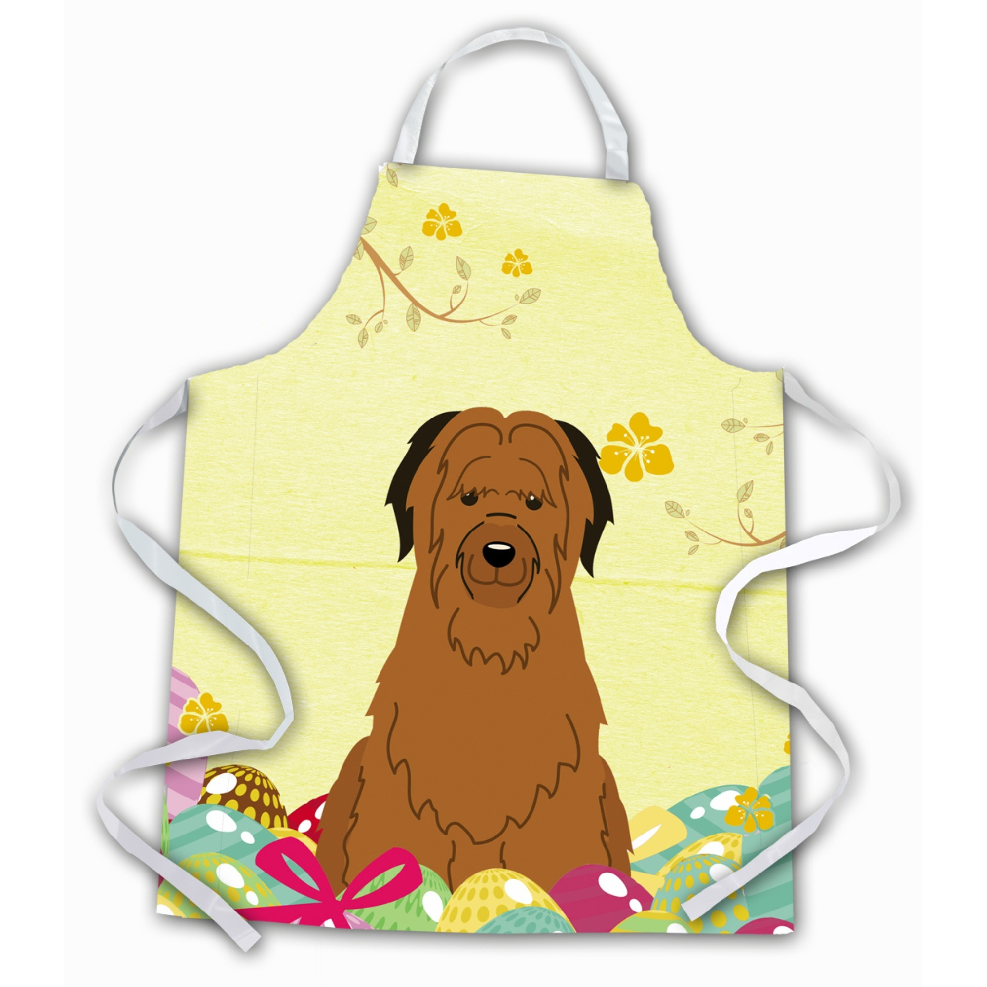 &quotCaroline's Treasures Easter Eggs Briard Brown Apron, Large, Multicolor"