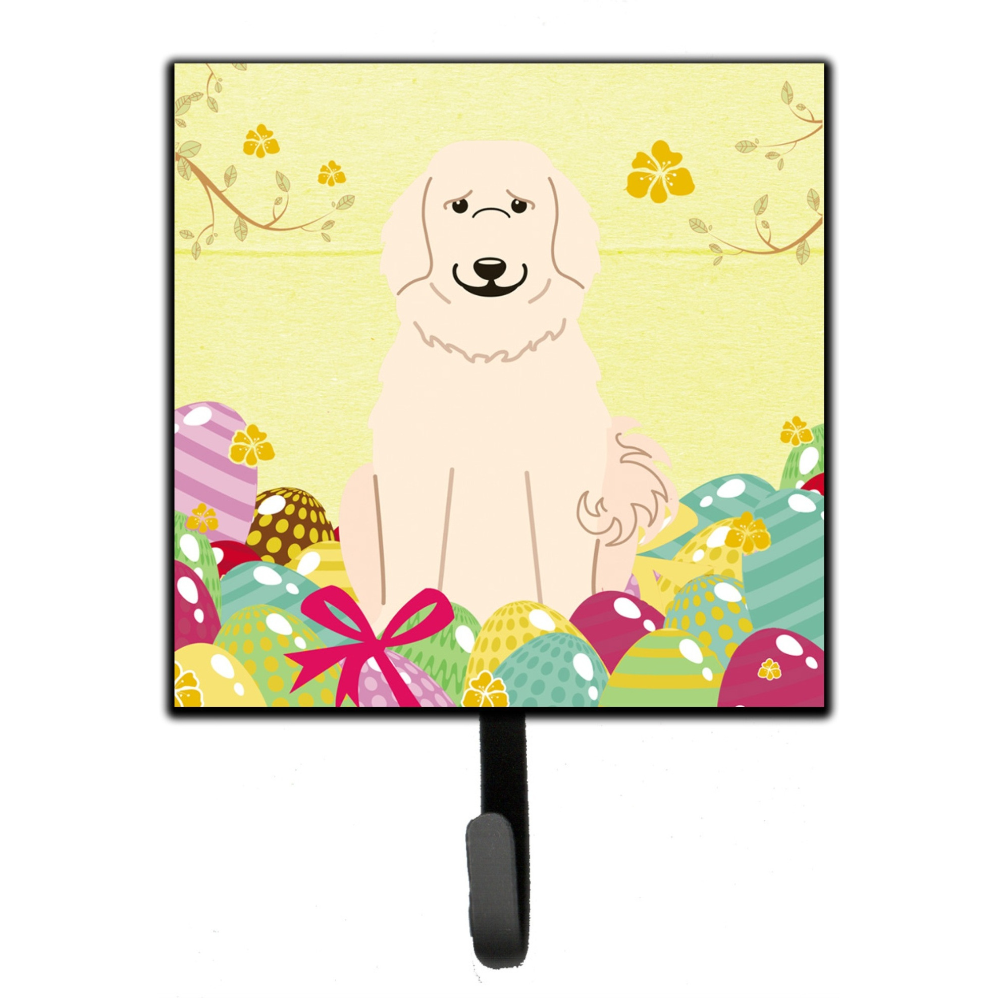 &quotCaroline's Treasures Easter Eggs Pyrenese Wall Hook, Small, Multicolor"