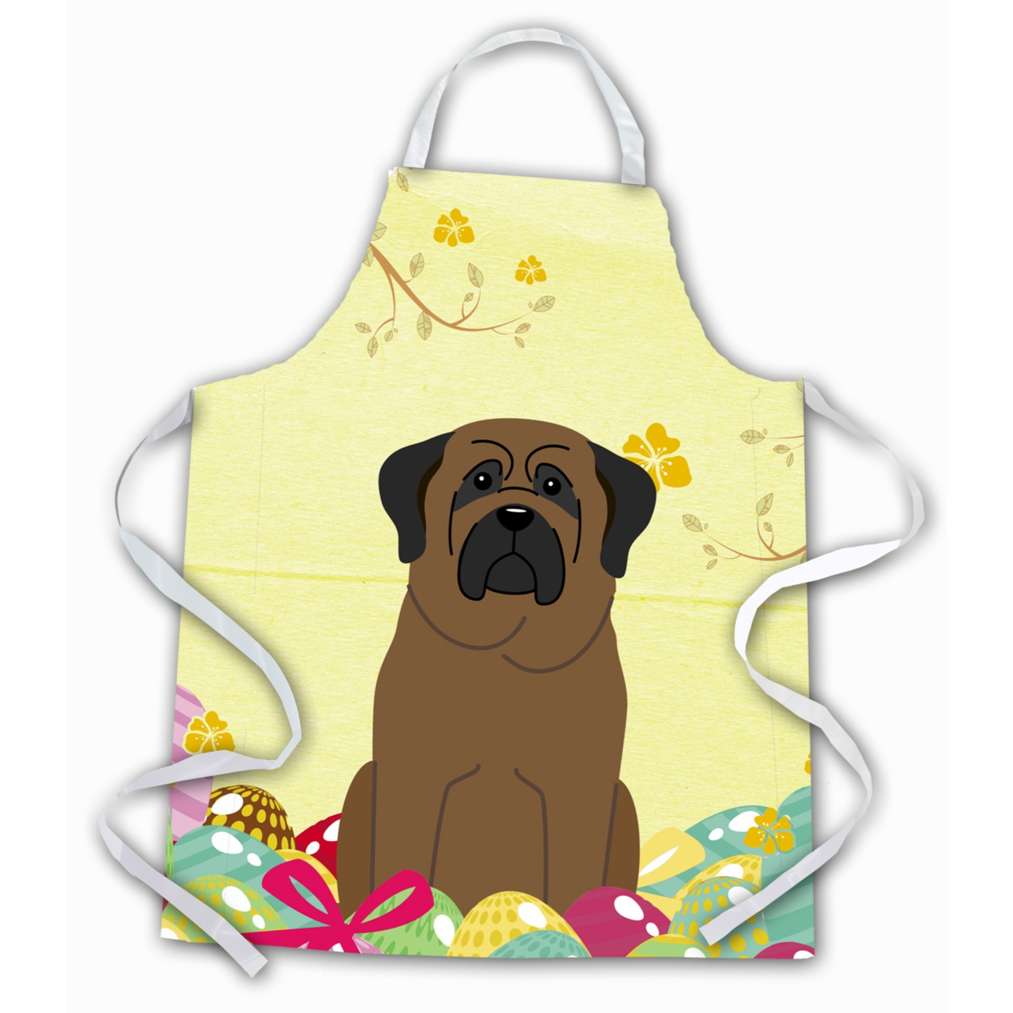 &quotCaroline's Treasures Easter Eggs Bullmastiff Apron, Large, Multicolor"