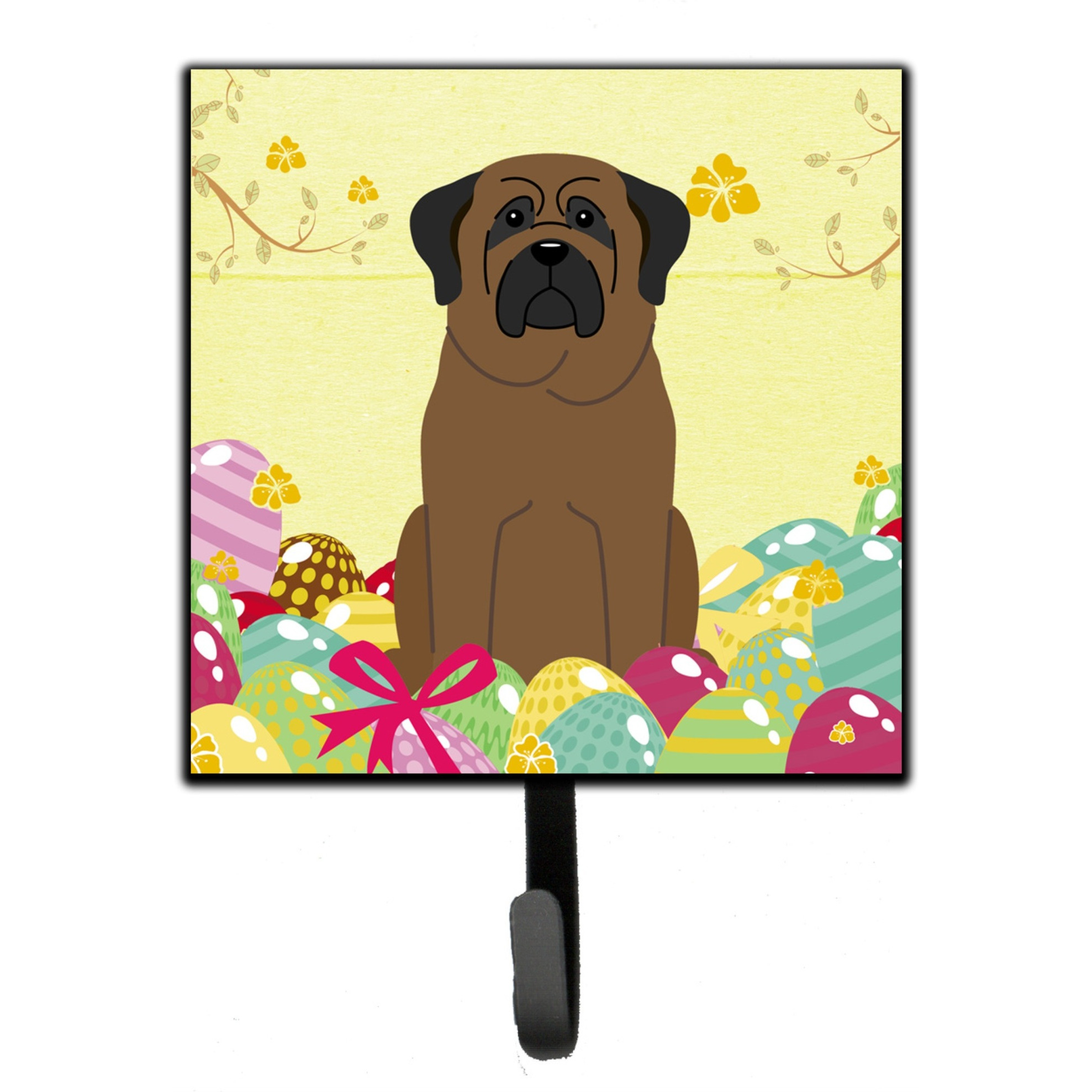 &quotCaroline's Treasures Easter Eggs Bullmastiff Wall Hook, Small, Multicolor"