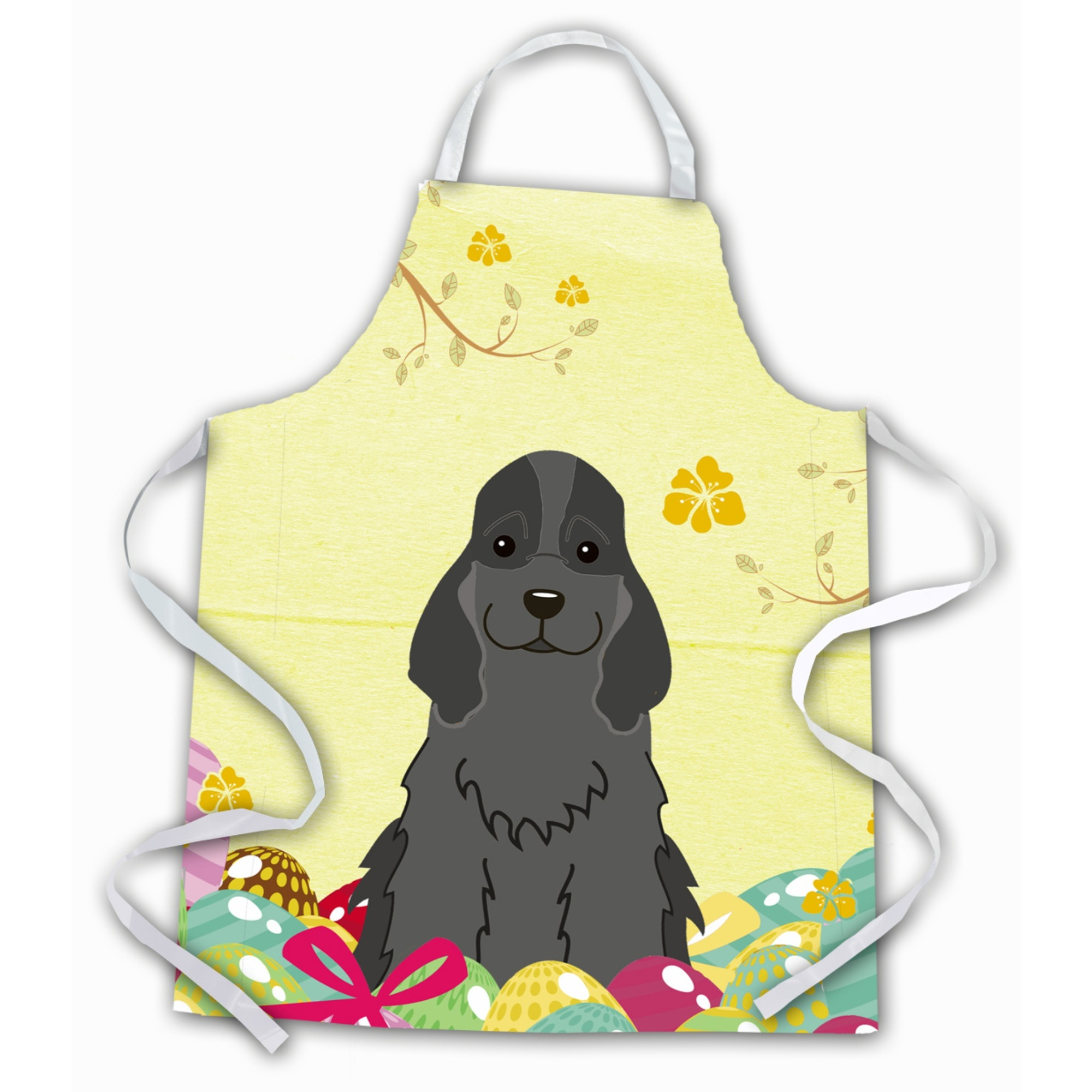 &quotCaroline's Treasures Easter Eggs Cocker Spaniel black Apron, Large, Multicolor"
