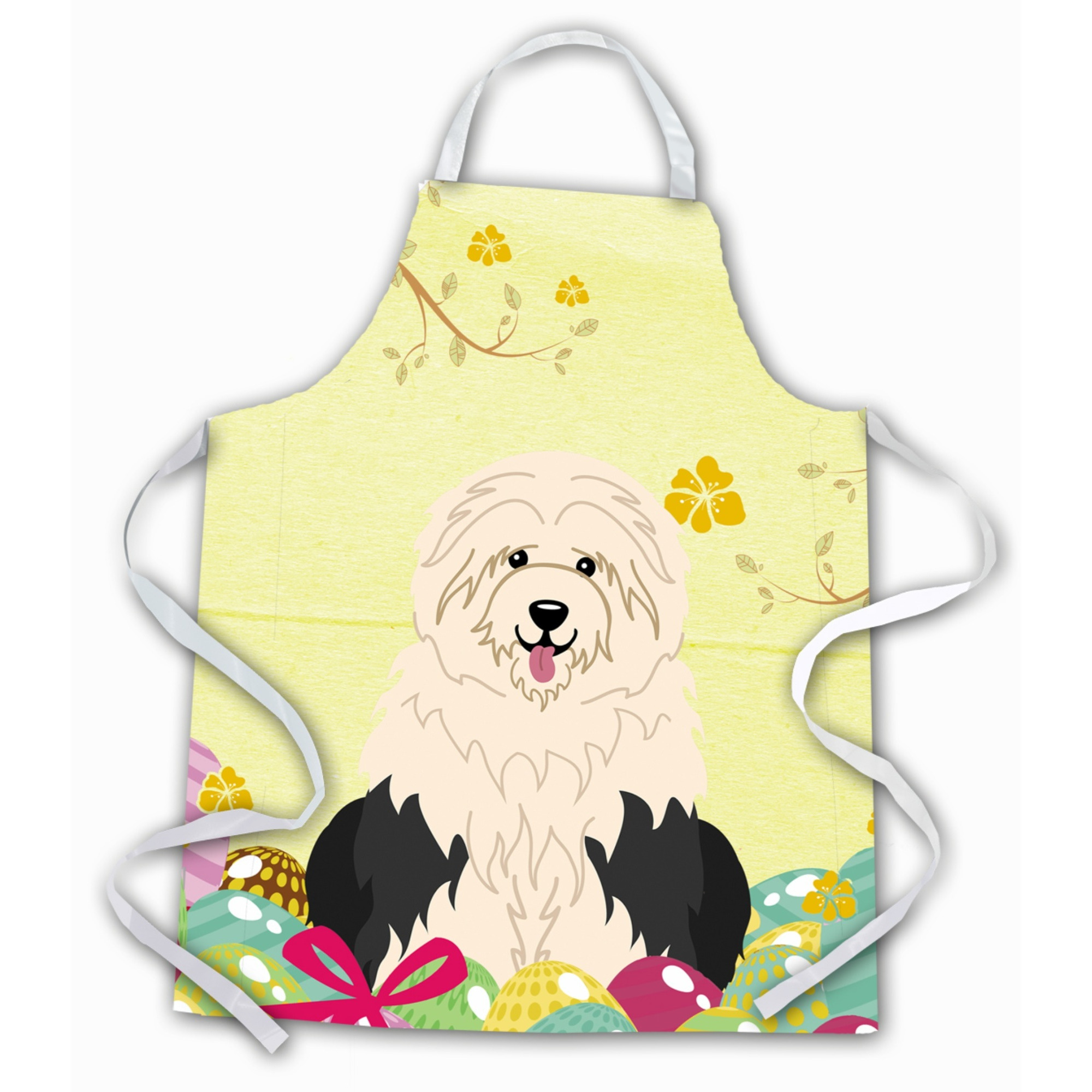 &quotCaroline's Treasures Easter Eggs Old English Sheepdog Apron, Large, Multicolor"