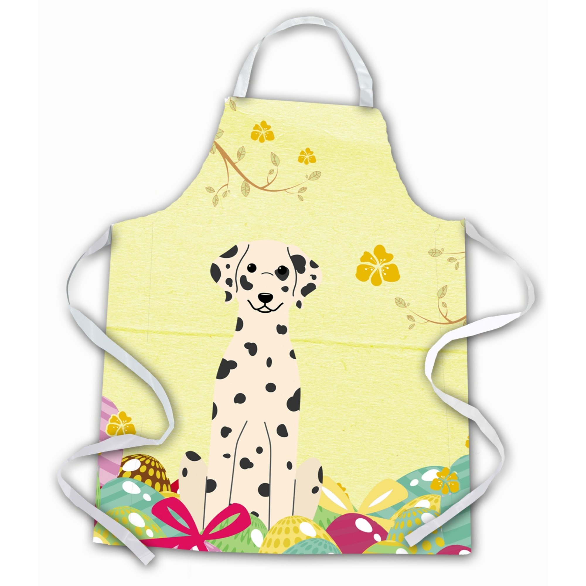 &quotCaroline's Treasures Easter Eggs Dalmatian Apron, Large, Multicolor"