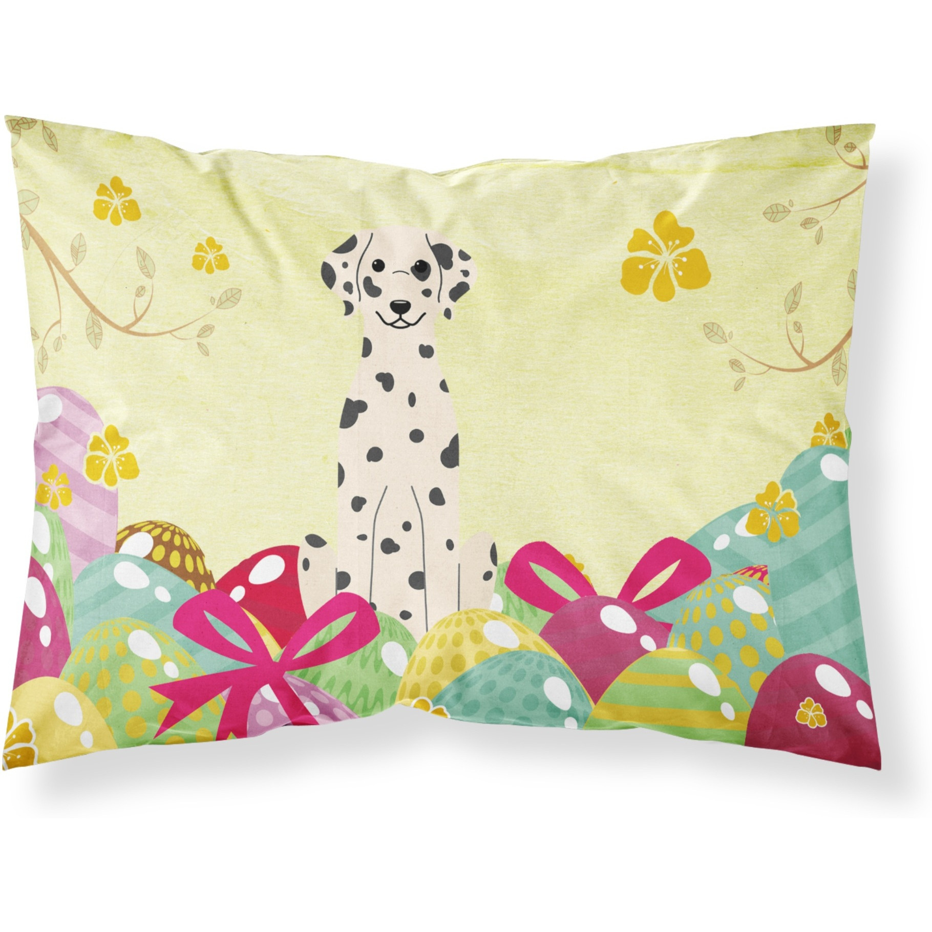 Easter Eggs Dalmatian Fabric Standard Pillowcase