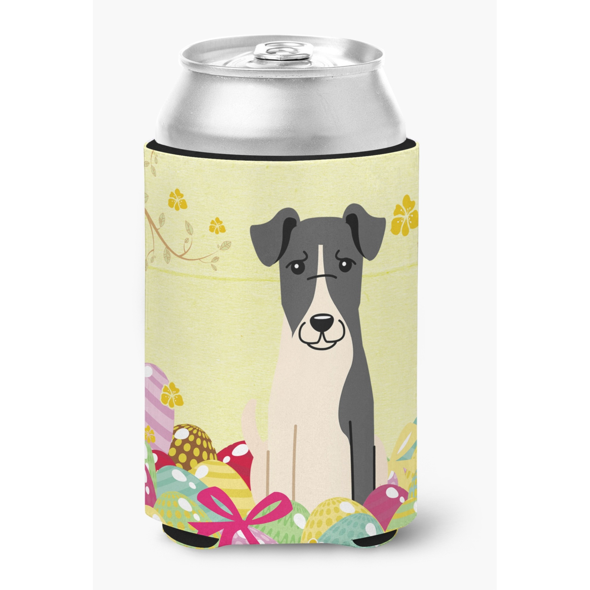 &quotCaroline's Treasures Easter Eggs Smooth Fox Terrier Can or Bottle Hugger, Can Hugger, Multicolor"
