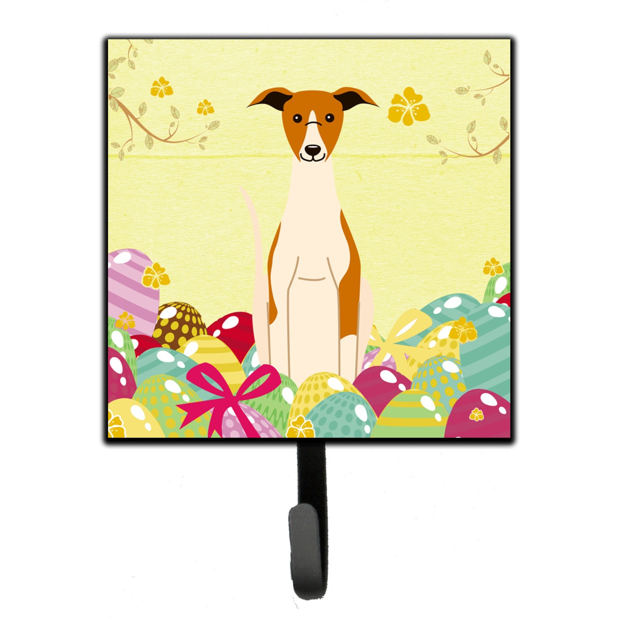 &quotCaroline's Treasures Easter Eggs Whippet Wall Hook, Small, Multicolor"