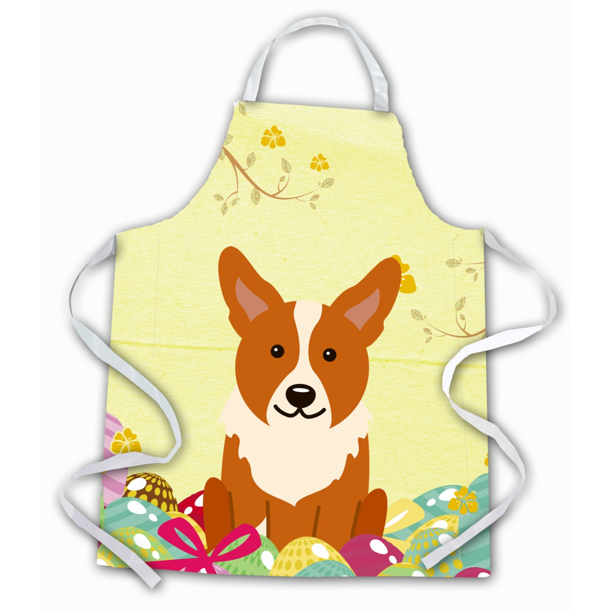 &quotCaroline's Treasures Easter Eggs Corgi Apron, Large, Multicolor"