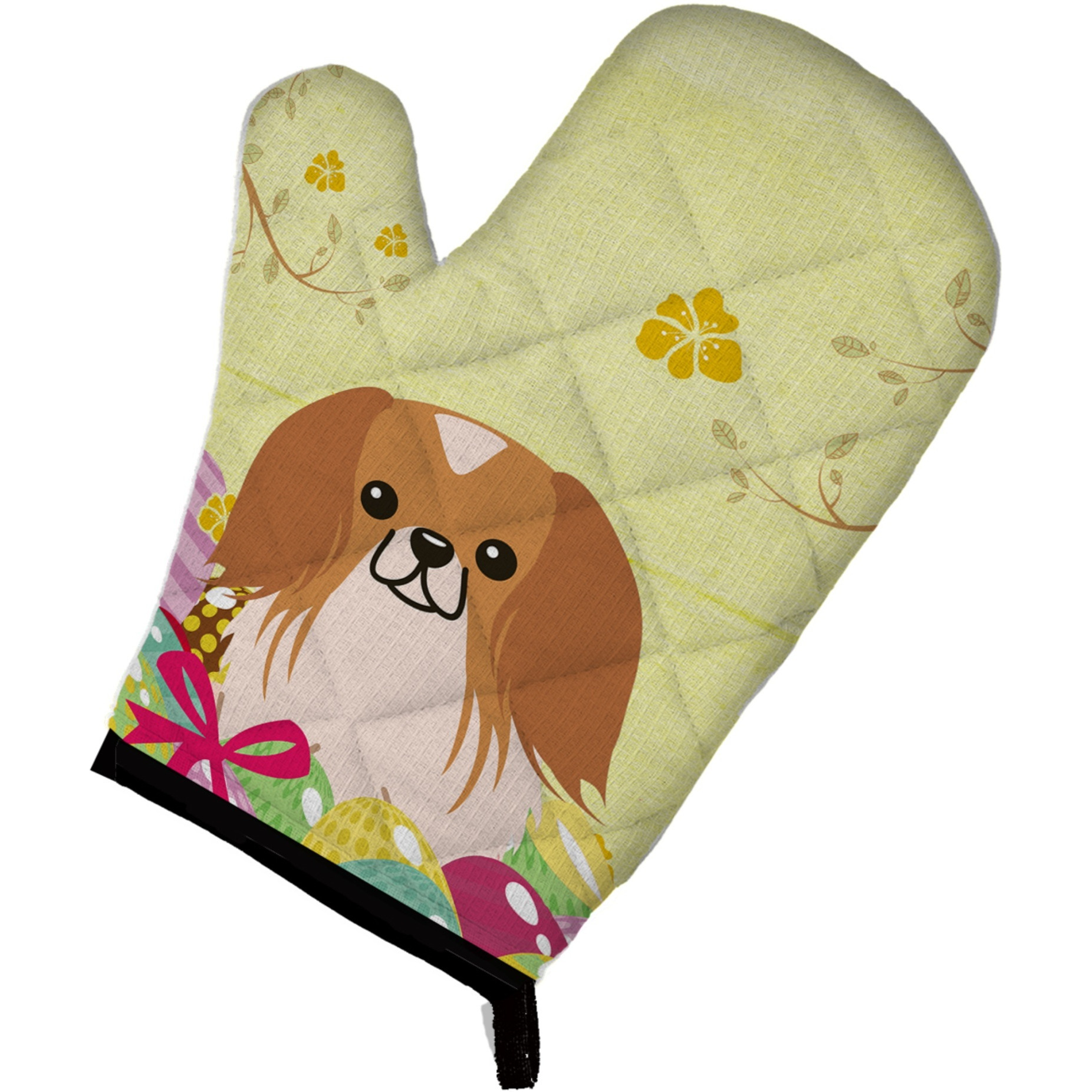 &quotCaroline's Treasures BB6103OVMT Easter Eggs Pekingese Red White Oven Mitt, Multicolor, 12"" x 8.5"""