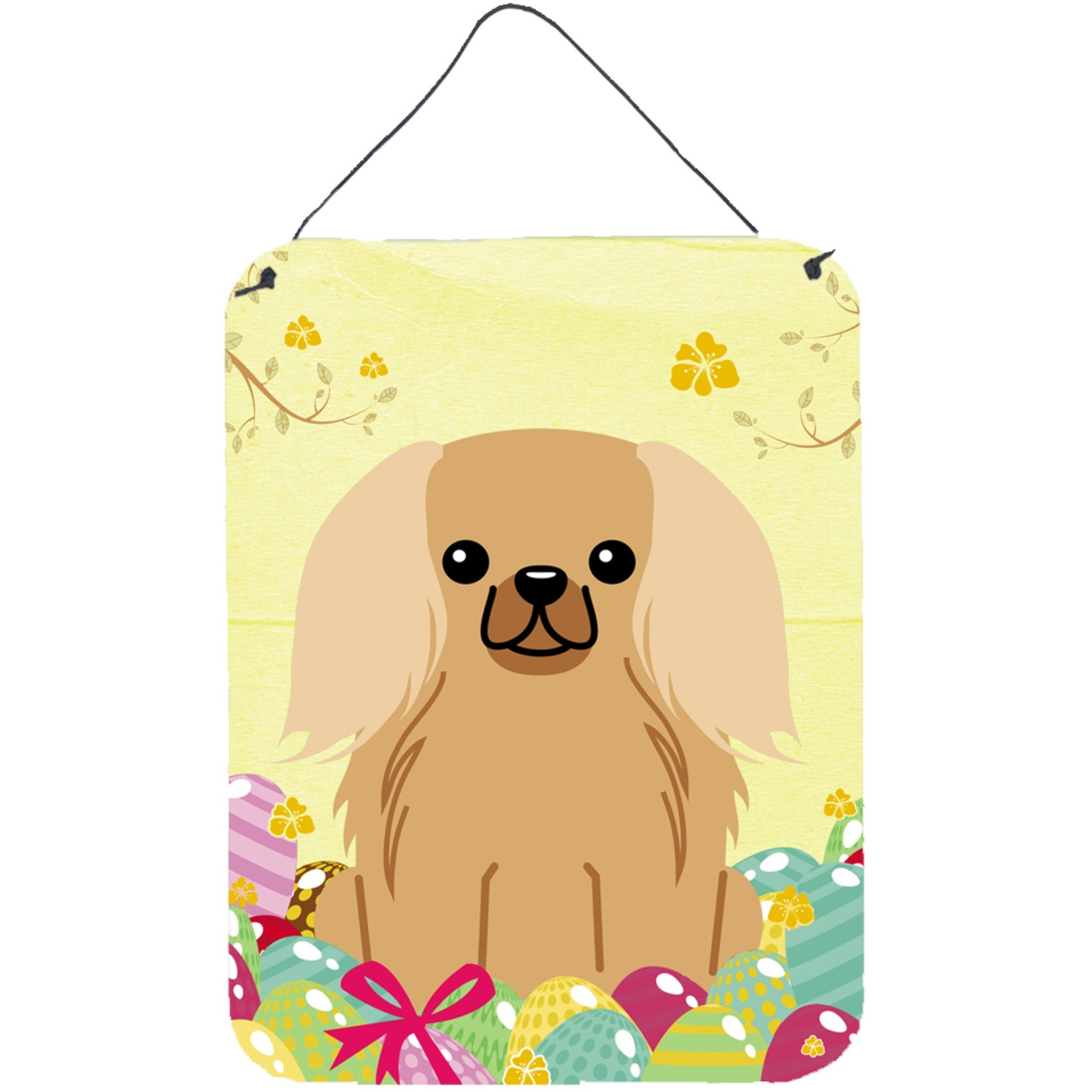 &quotCaroline's Treasures Easter Eggs Pekingnese Fawn Sable Metal Print, 16 x 12, Multicolor"
