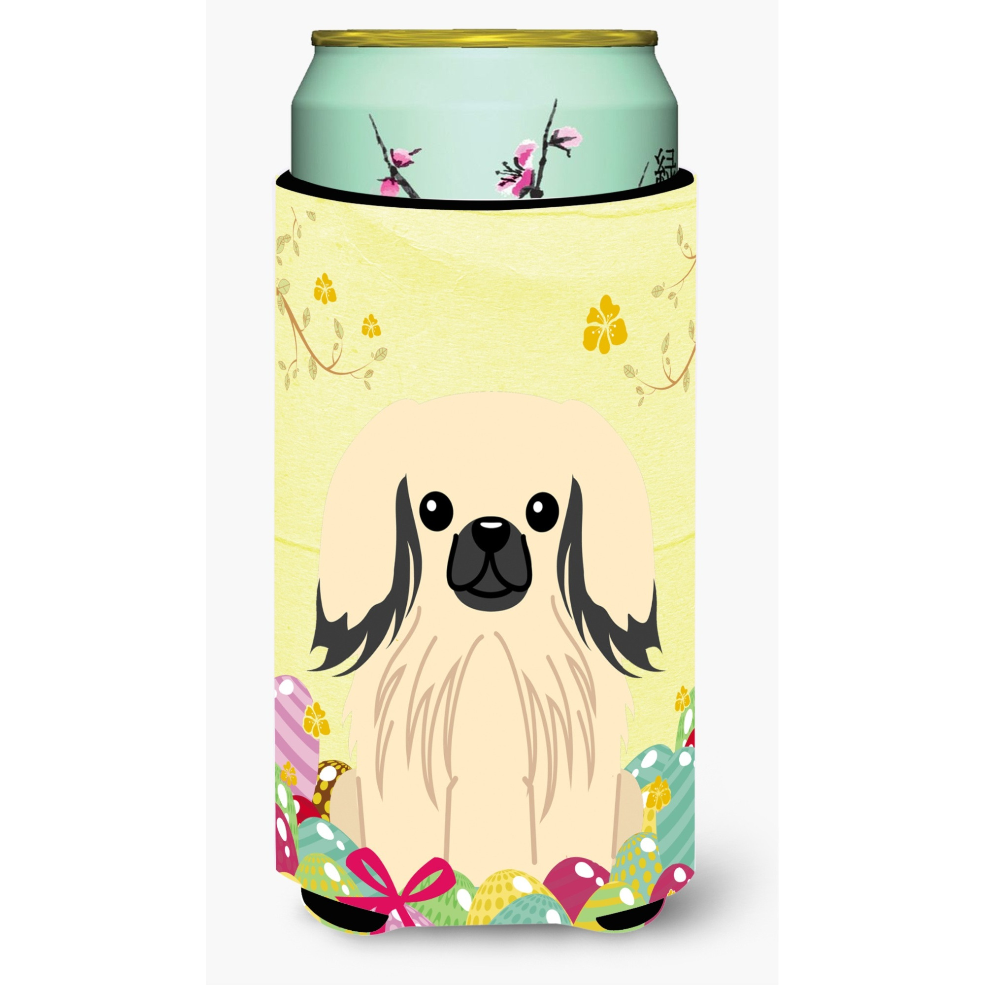 &quotCaroline's Treasures Easter Eggs Pekingnese Cream Tall Boy Beverage Insulator Hugger, Multicolor"