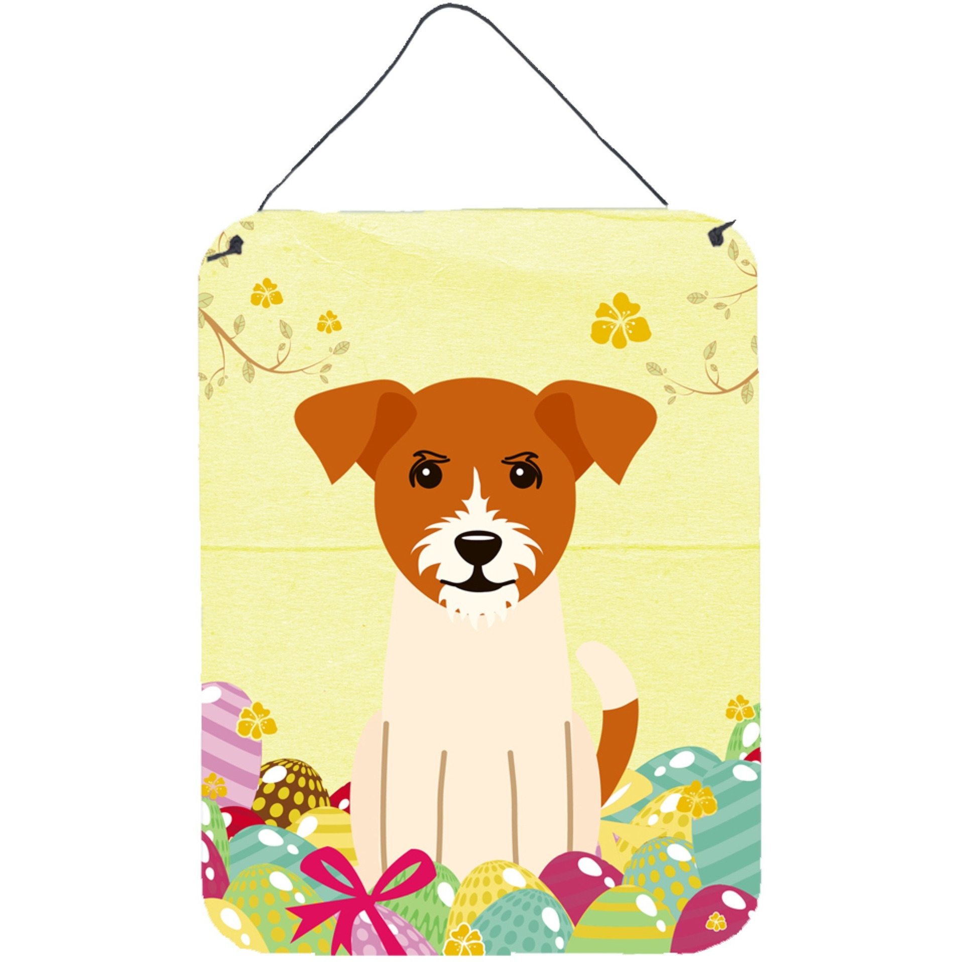 &quotCaroline's Treasures Easter Eggs Jack Russell Terrier Metal Print, 16 x 12, Multicolor"