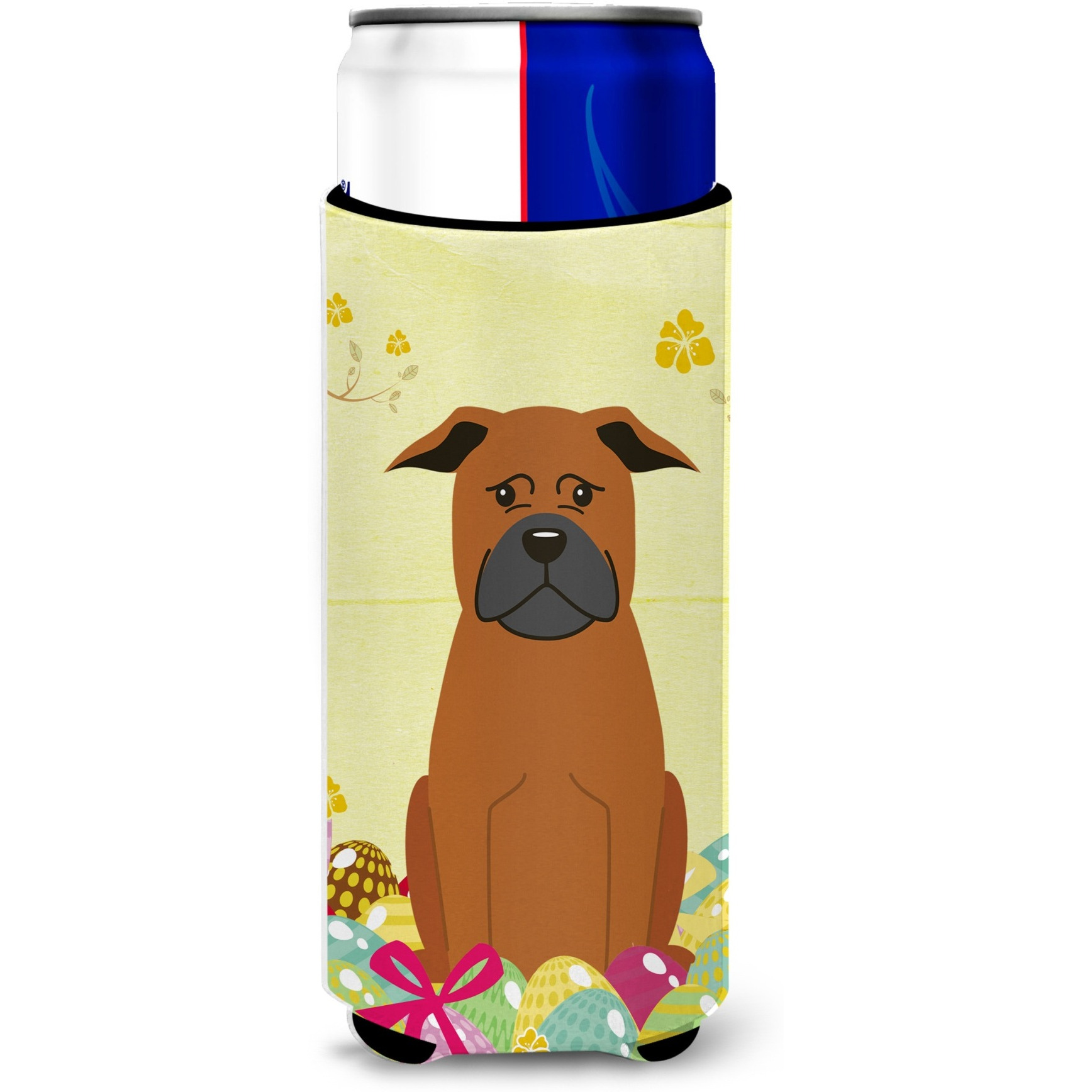 &quotCaroline's Treasures Easter Eggs Chinese Chongqing Dog Michelob Ultra Hugger For Slim Cans, Slim Can, Multicolor"