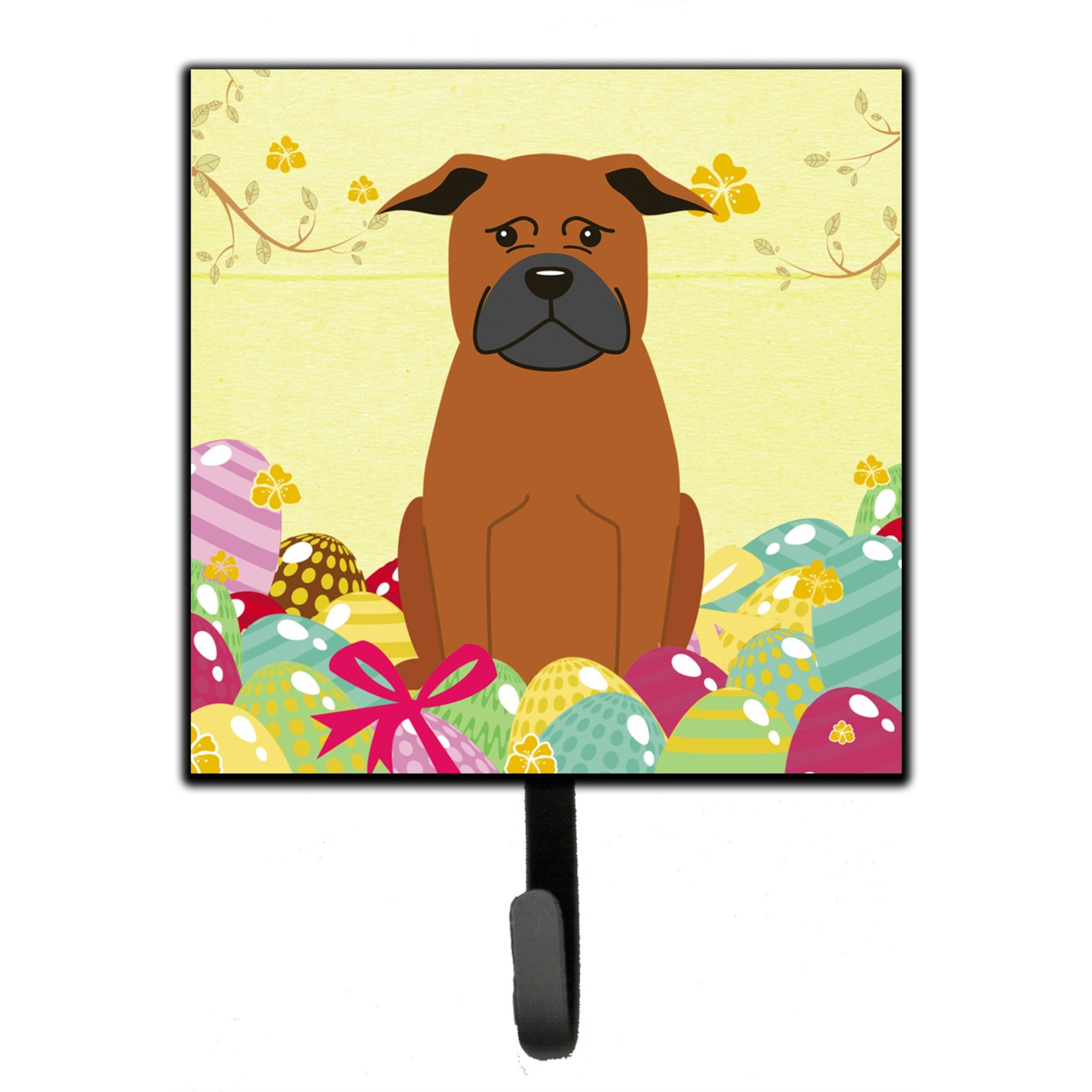 &quotCaroline's Treasures Easter Eggs Chinese Chongqing Dog Wall Hook, Small, Multicolor"
