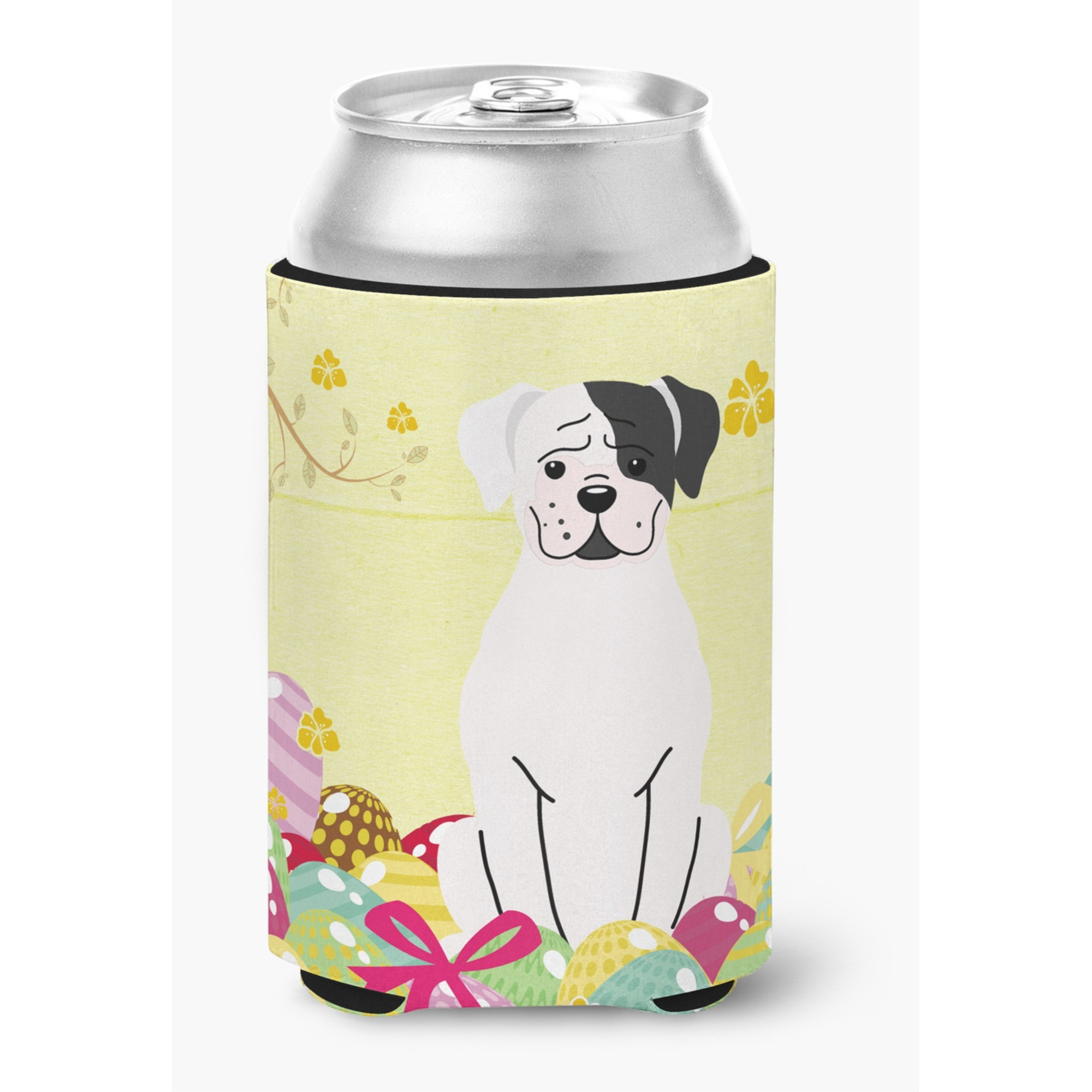 &quotCaroline's Treasures Easter Eggs White Boxer Cooper Can or Bottle Hugger, Can Hugger, Multicolor"