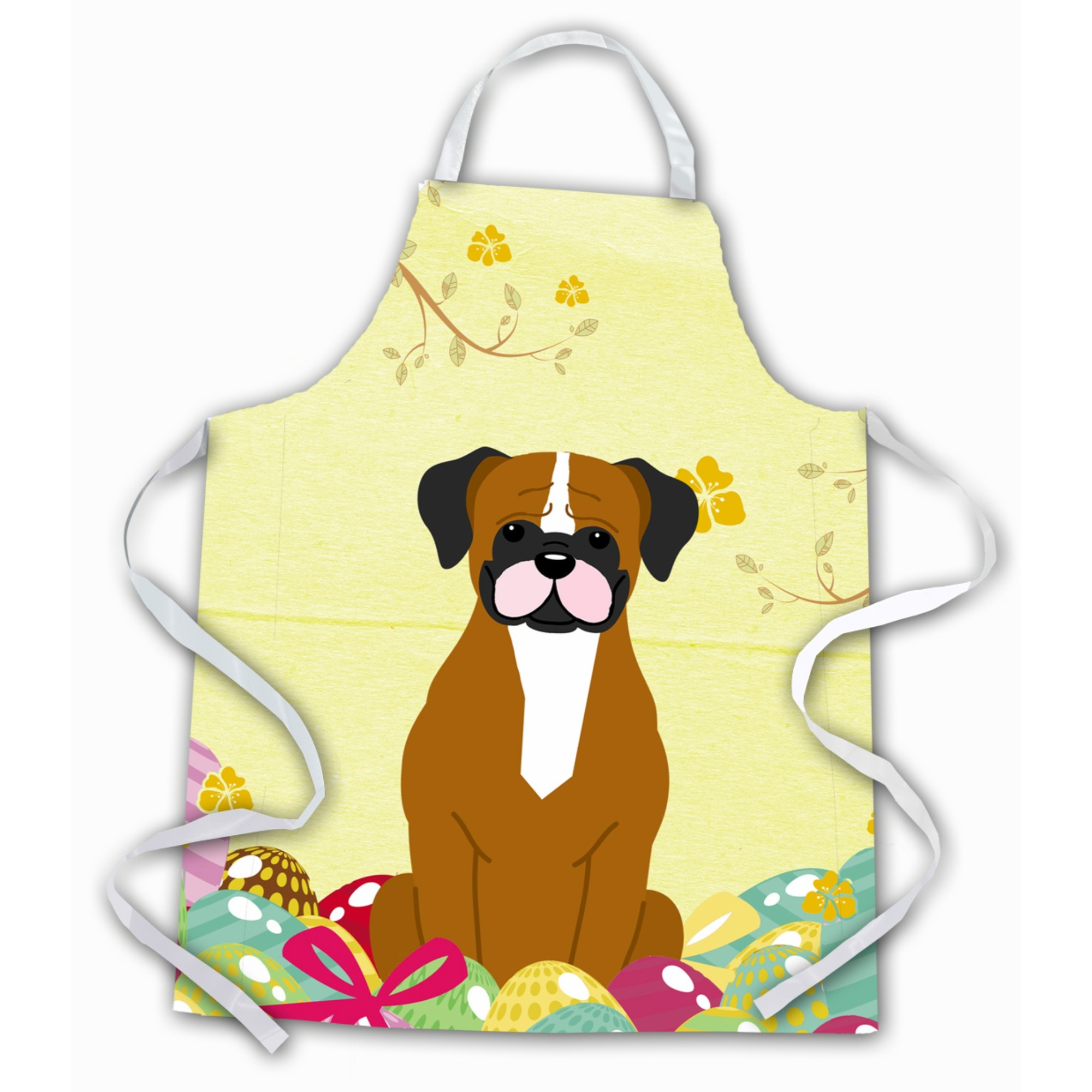 &quotCaroline's Treasures Easter Eggs Flashy Fawn Boxer Apron, Large, Multicolor"