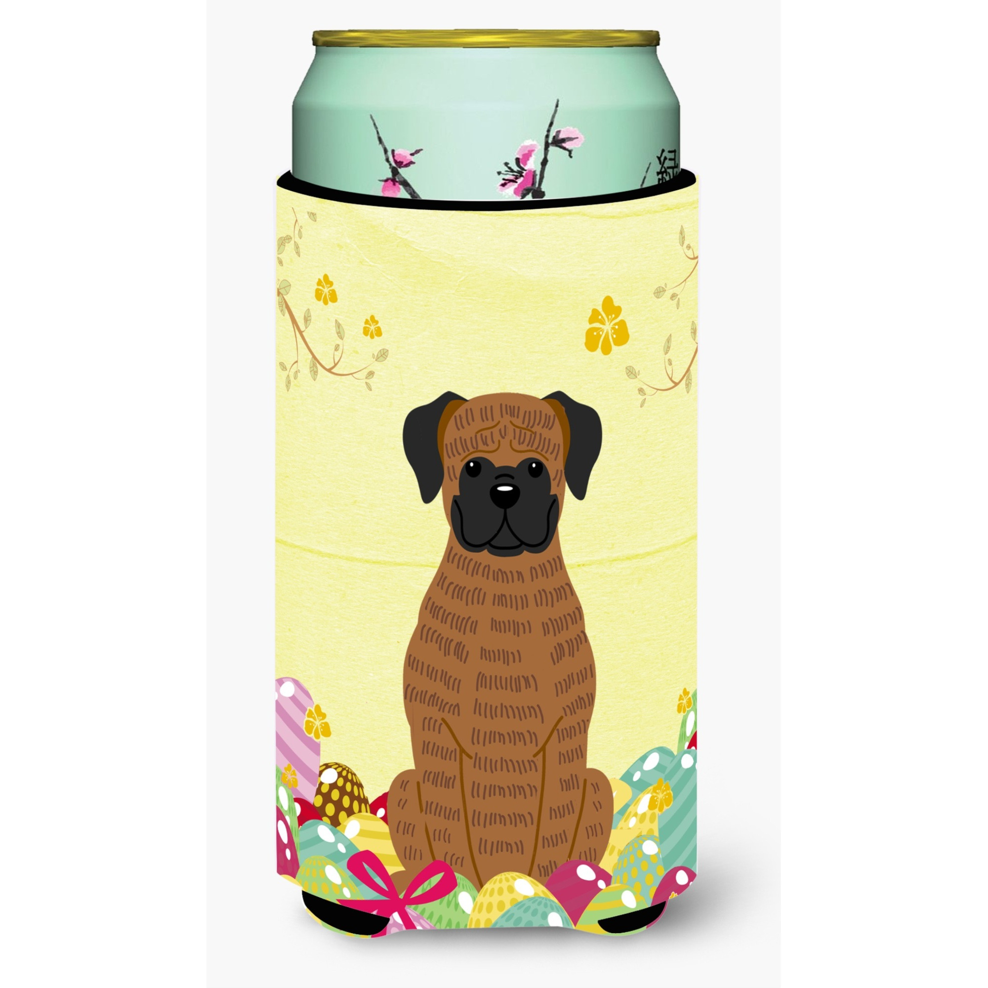 &quotCaroline's Treasures Easter Eggs Brindle Boxer Tall Boy Beverage Insulator Hugger, Multicolor"