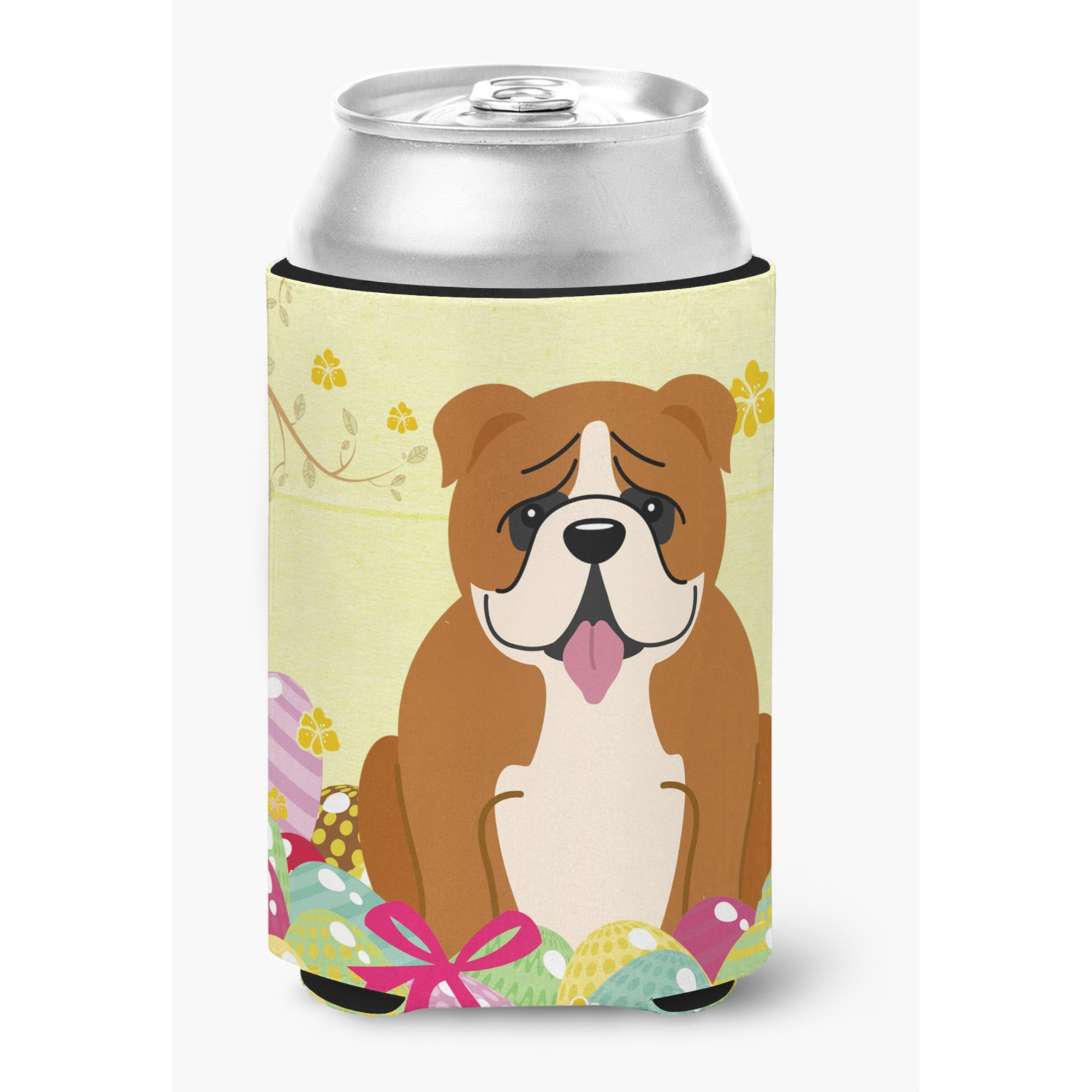 &quotCaroline's Treasures Easter Eggs English Bulldog Red White Can or Bottle Hugger, Can Hugger, Multicolor"