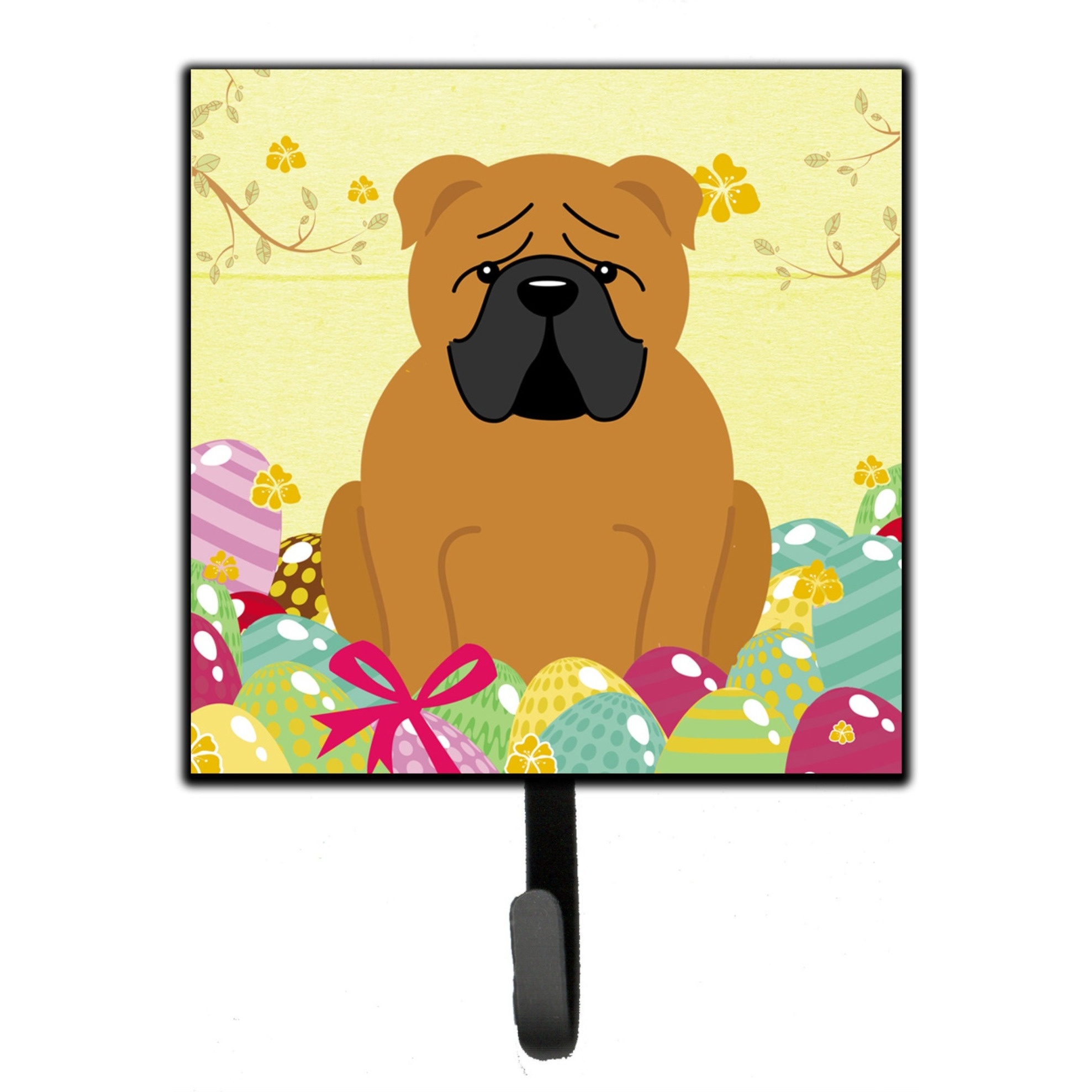 &quotCaroline's Treasures Easter Eggs English Bulldog Red Wall Hook, Small, Multicolor"