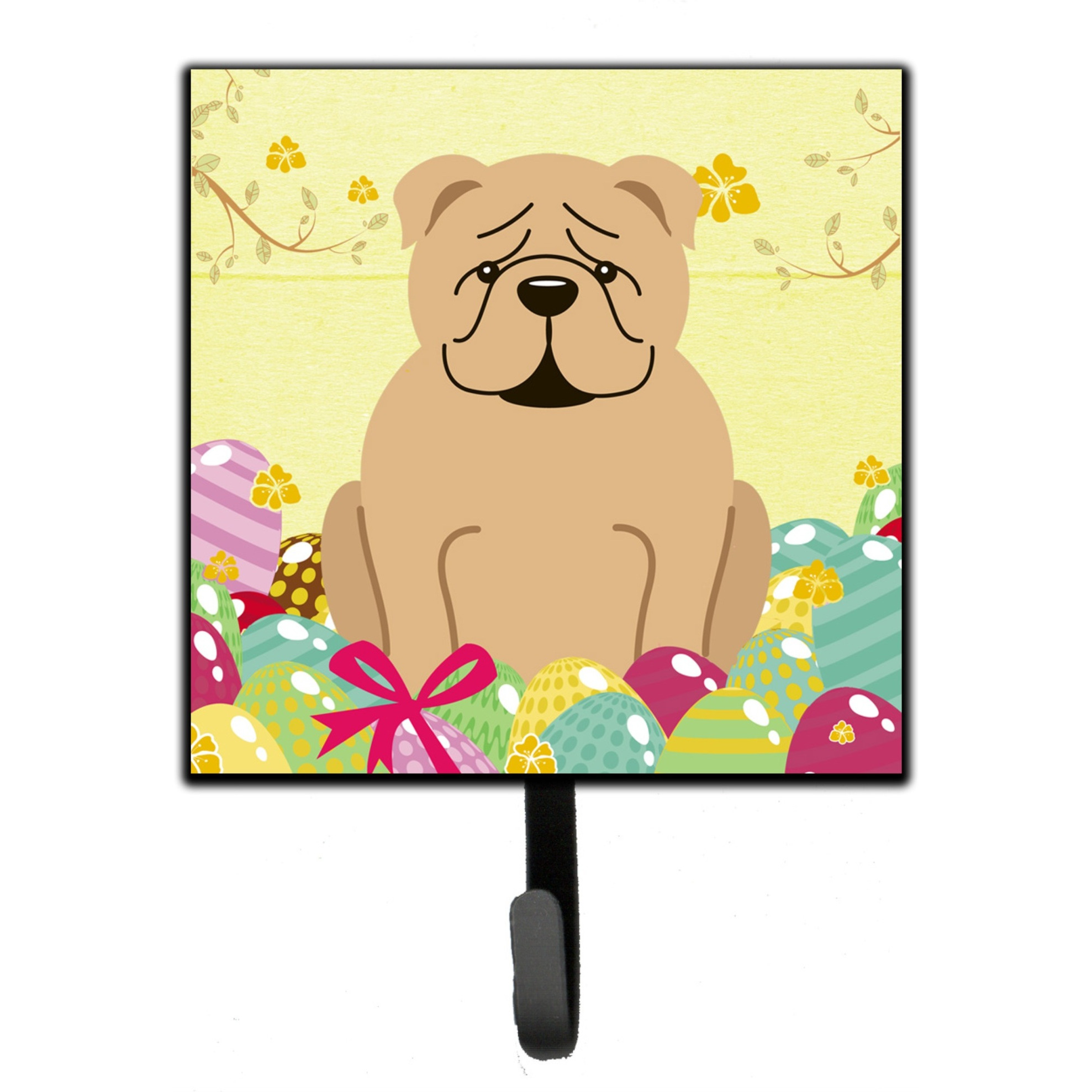 &quotCaroline's Treasures Easter Eggs English Bulldog Fawn Wall Hook, Small, Multicolor"